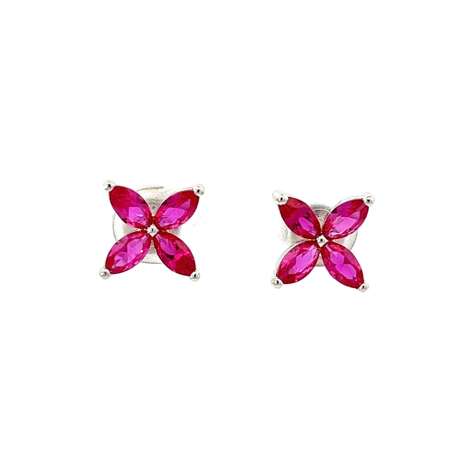 Flower Silver Stud Earrings by Natkina