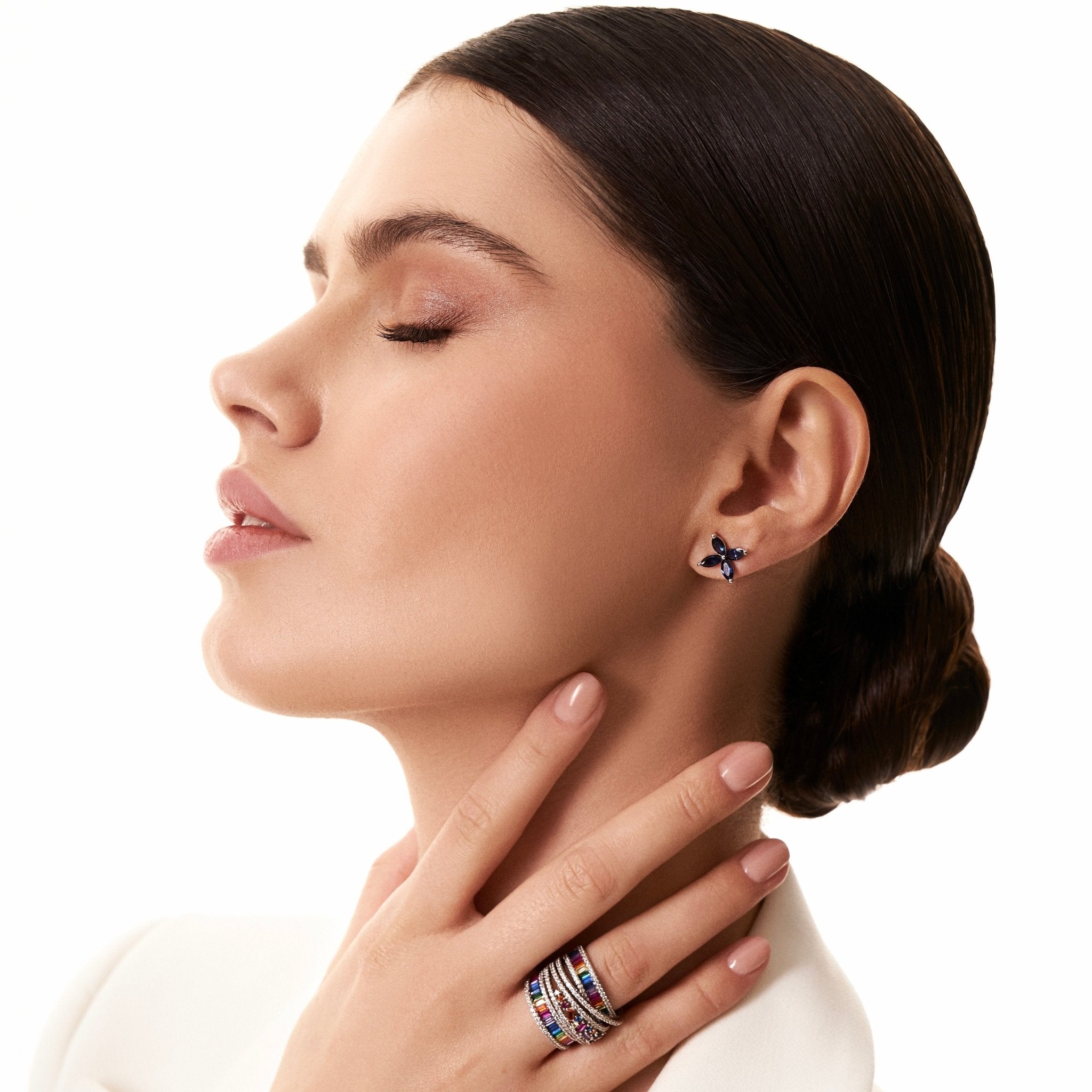 Flower Silver Stud Earrings by Natkina