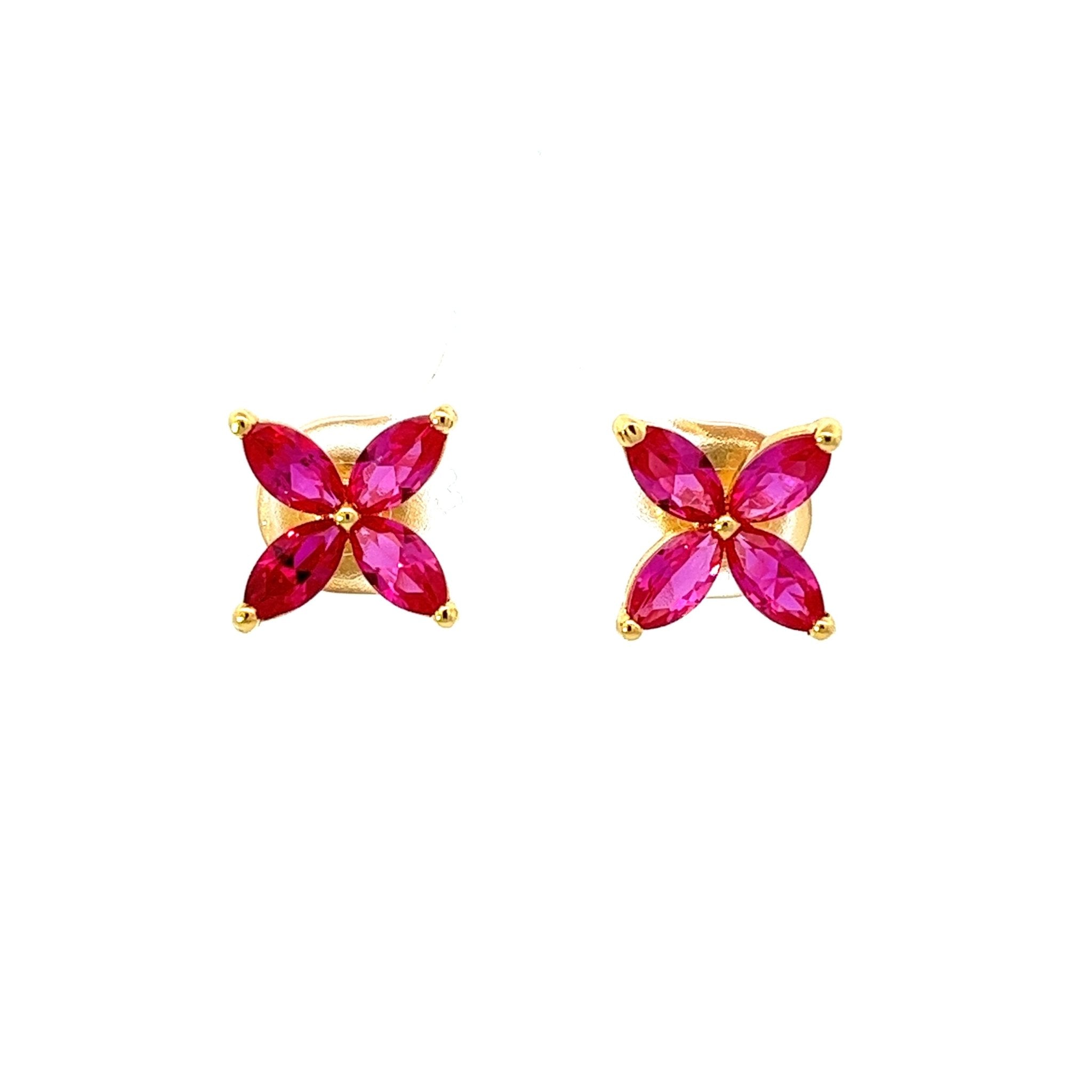 Flower Silver Stud Earrings by Natkina