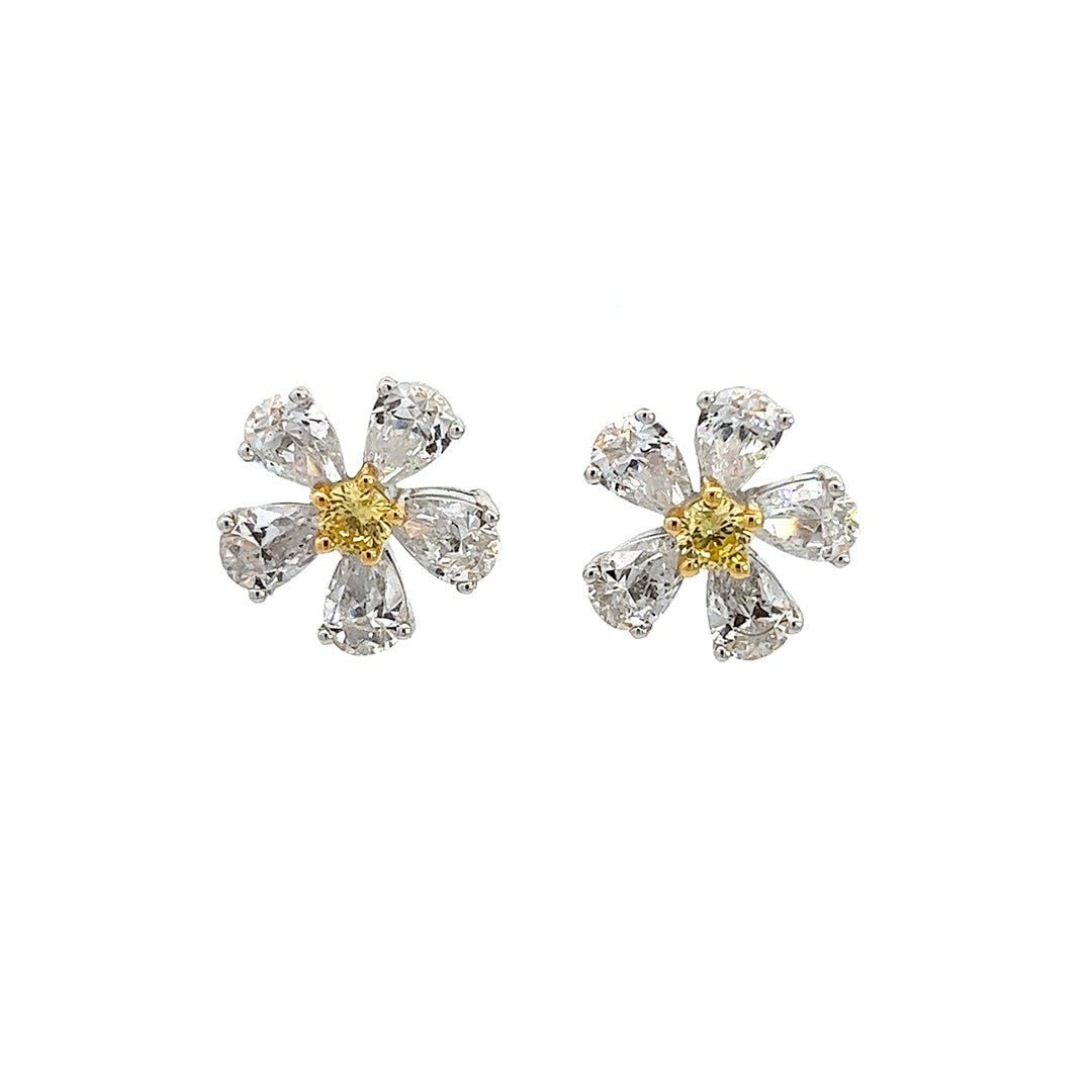 Flower Stud Silver Earrings by Natkina