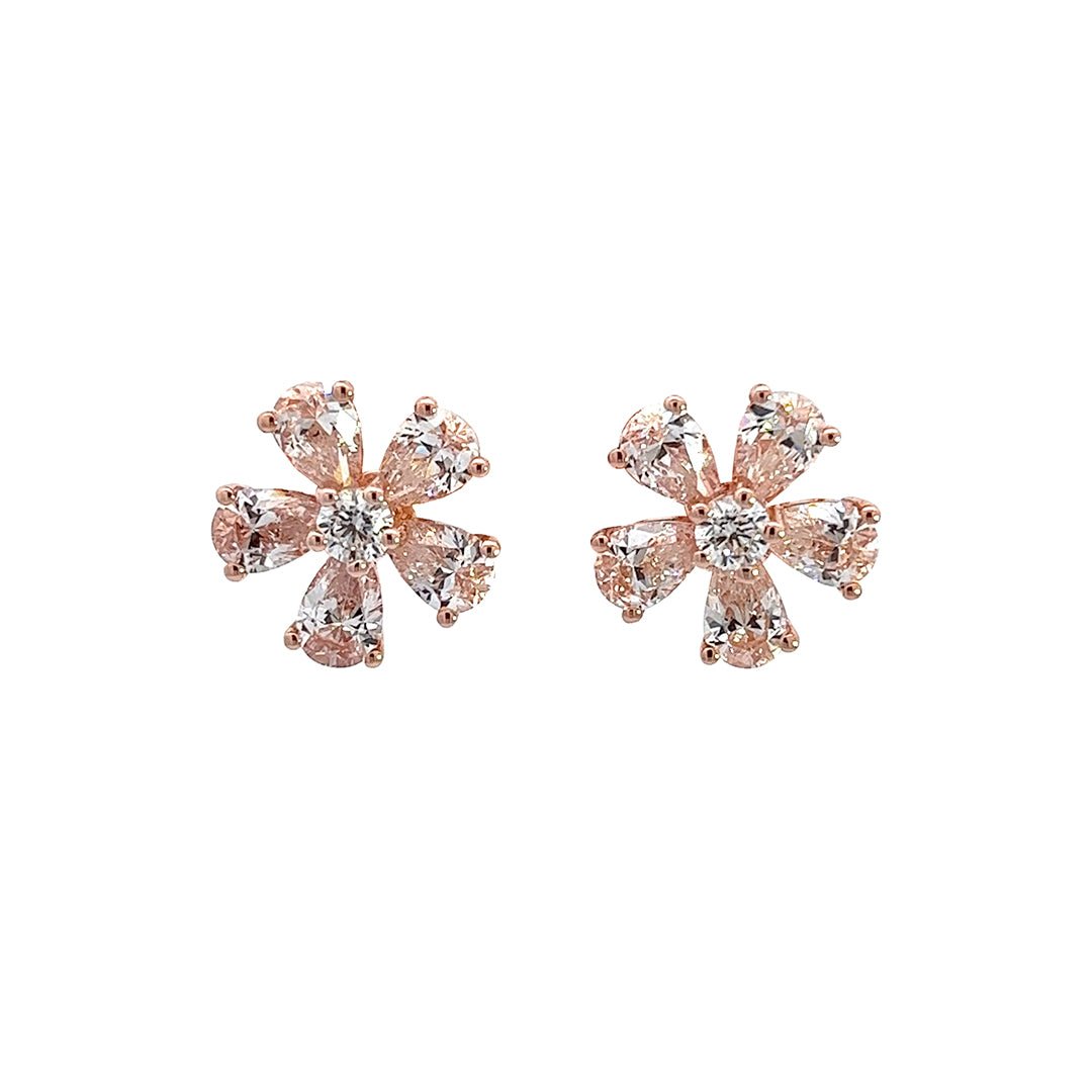 Flower Stud Silver Earrings by Natkina
