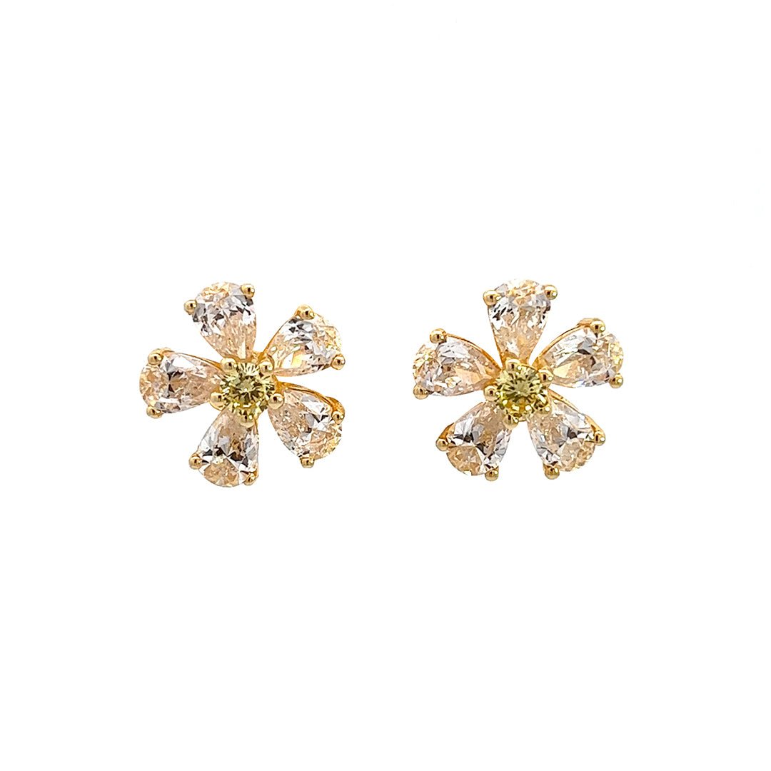 Flower Stud Silver Earrings by Natkina
