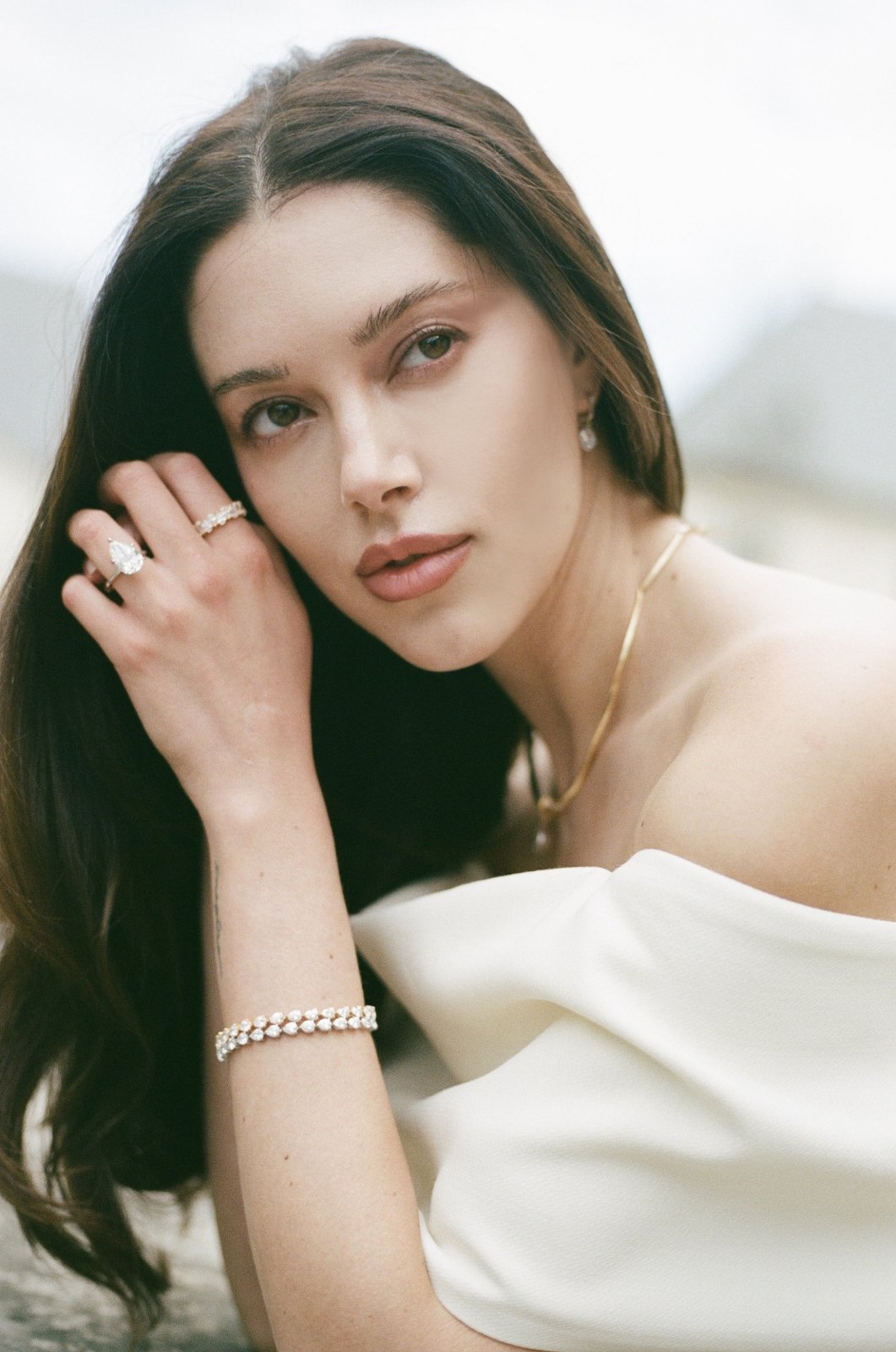 Frosted Teardrop Bracelet by Jourdan Sloane by Natkina