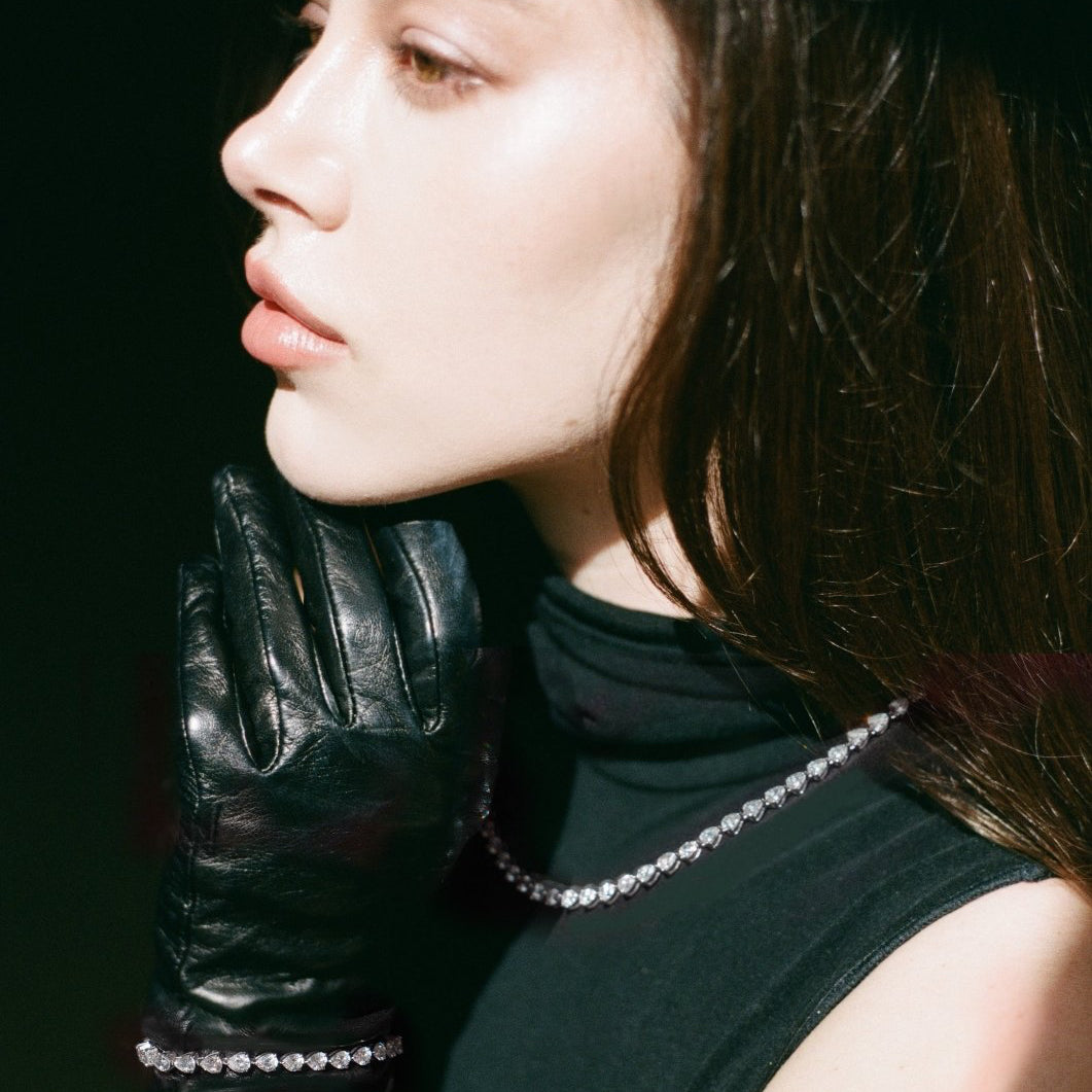 Frosted Teardrop Necklace by Jourdan Sloane by Natkina