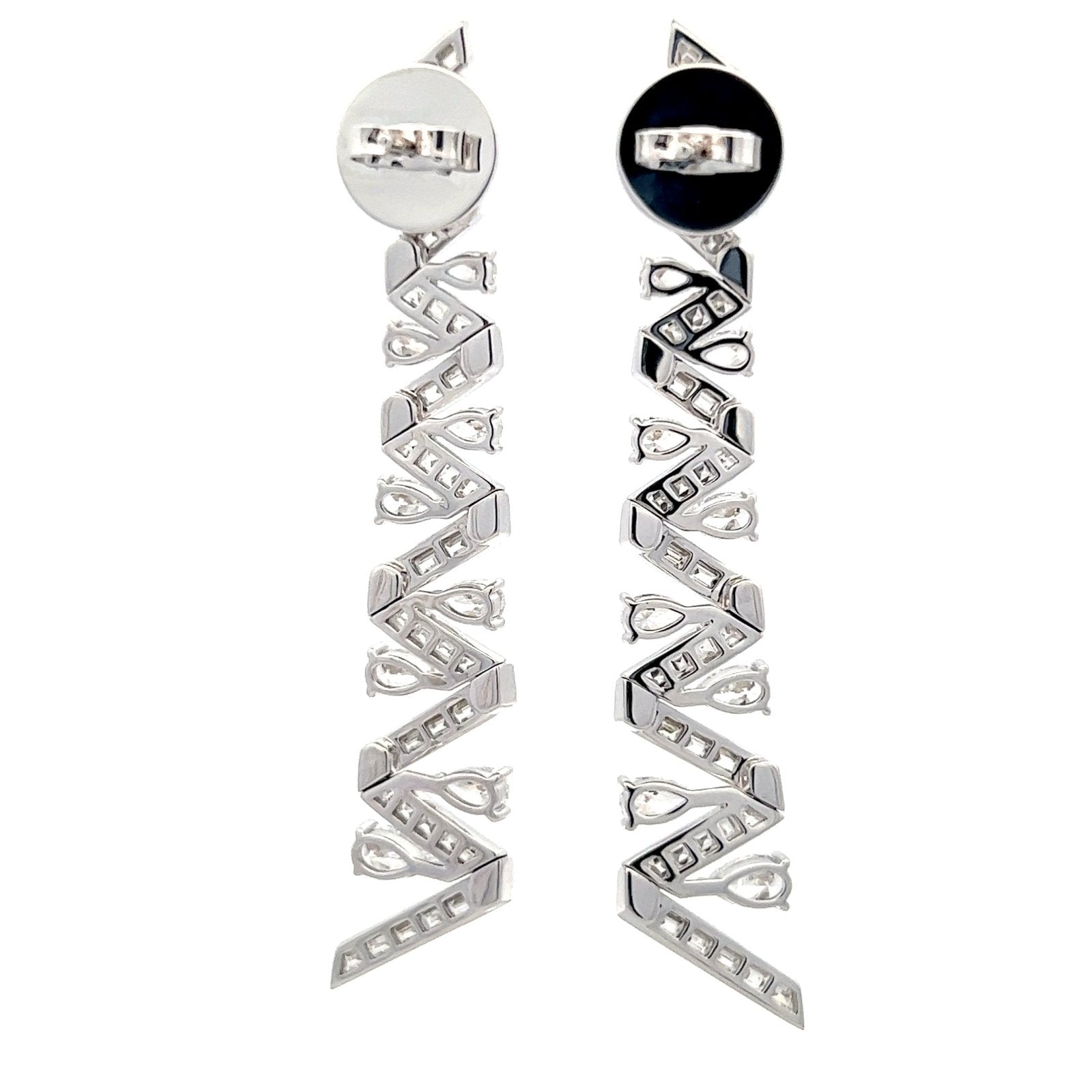 Geometry Diamond 18K White Gold Exclusive Earrings by Natkina