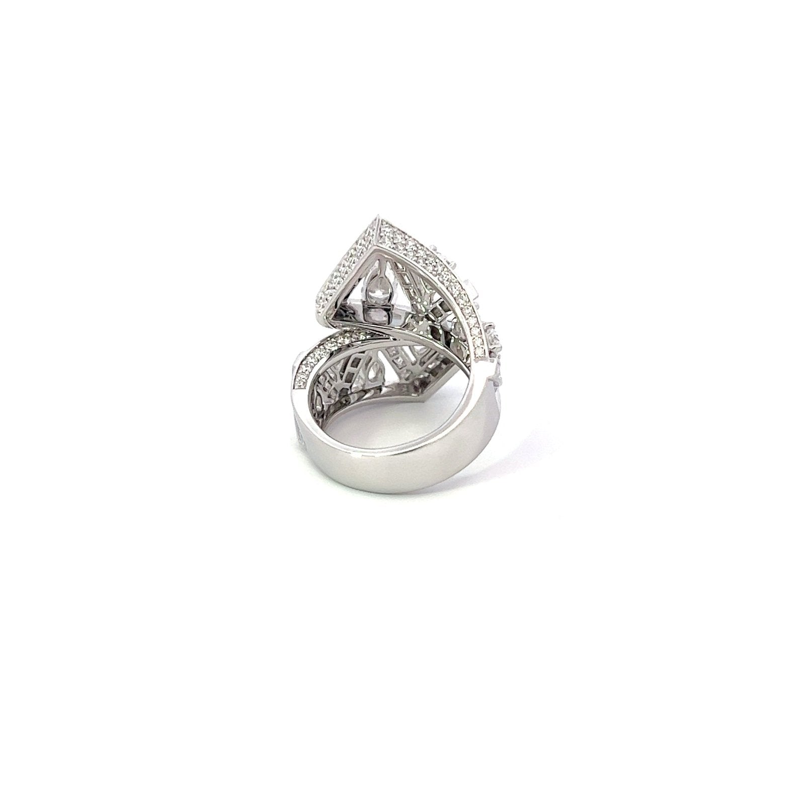 Geometry Diamond 18K White Gold Exclusive Ring by Natkina