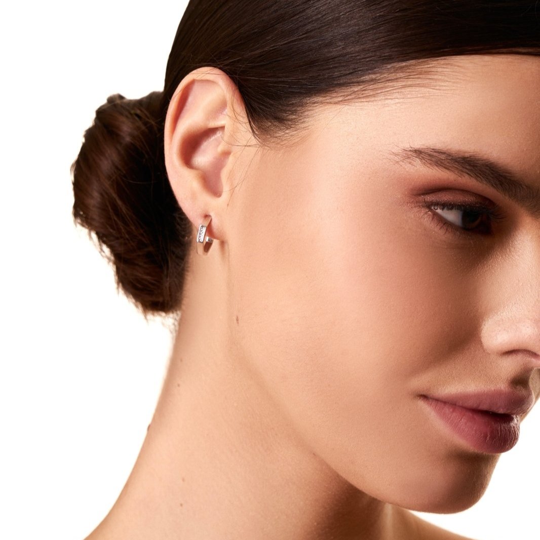 Geometry Half Hoop Earrings by Natkina