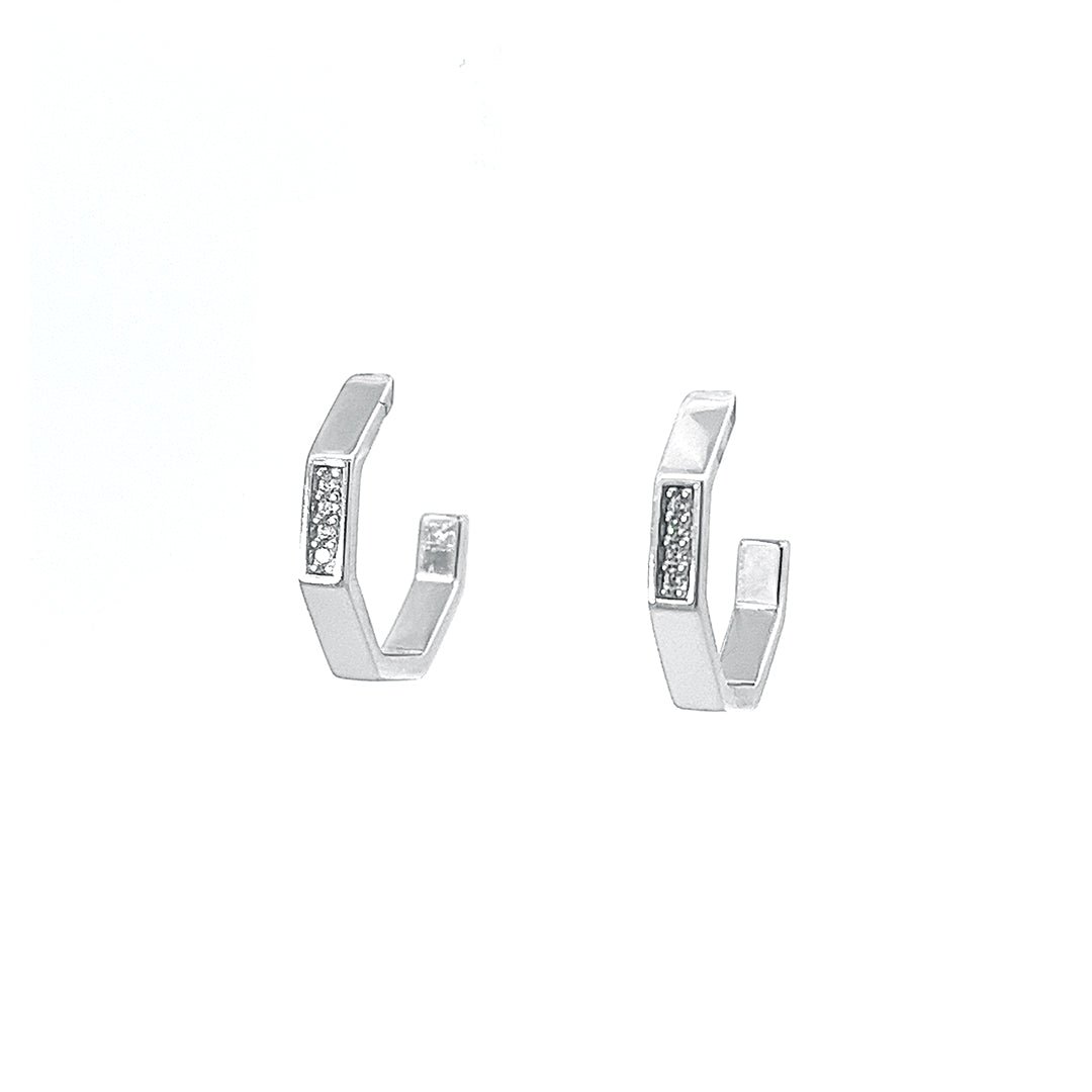 Geometry Half Hoop Earrings by Natkina