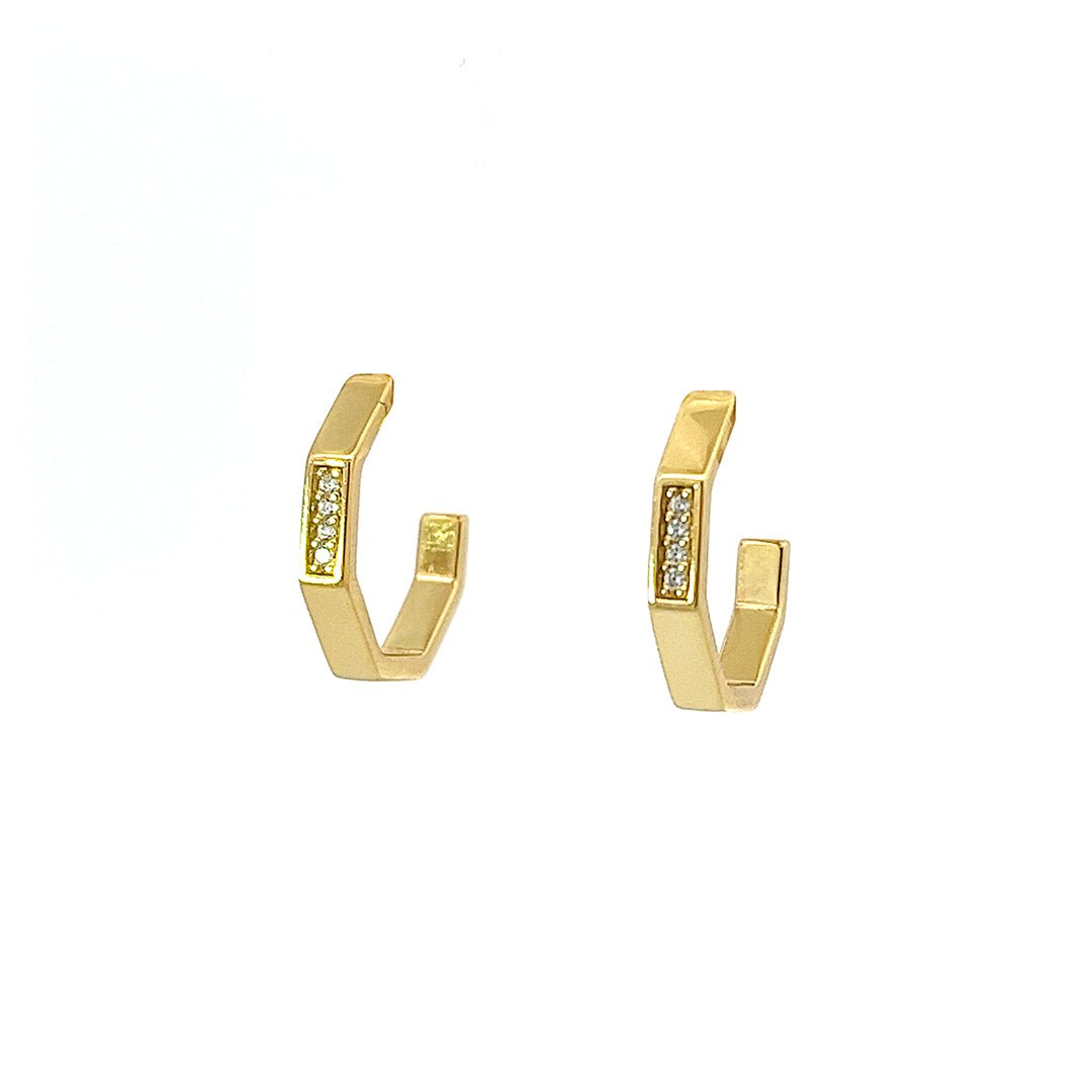 Geometry Half Hoop Earrings by Natkina