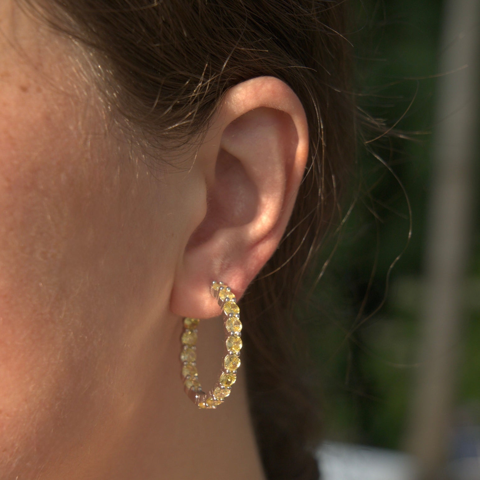 Golden Orbit Hoops by Natkina