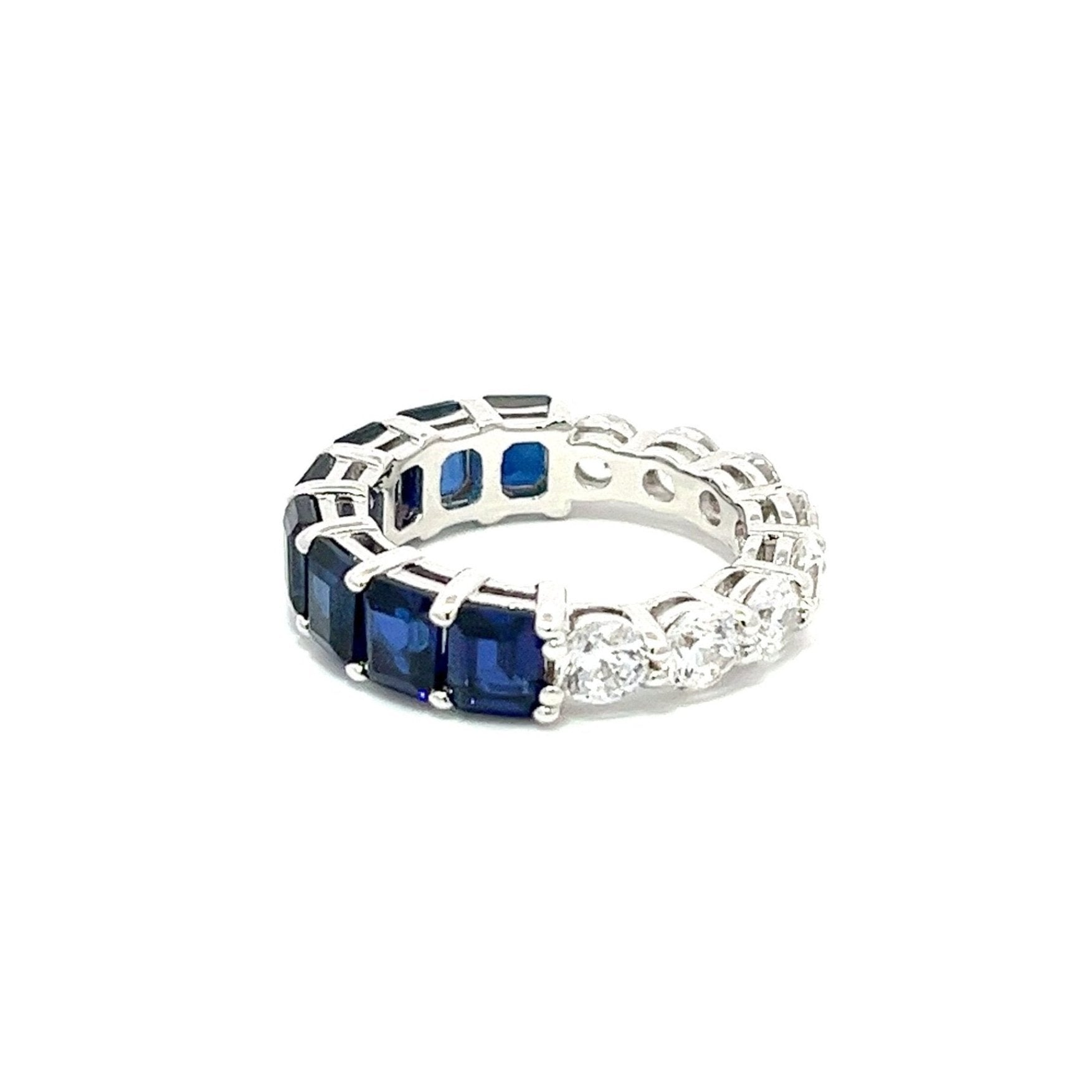 Half/Half Fashion Band Silver Ring by Natkina