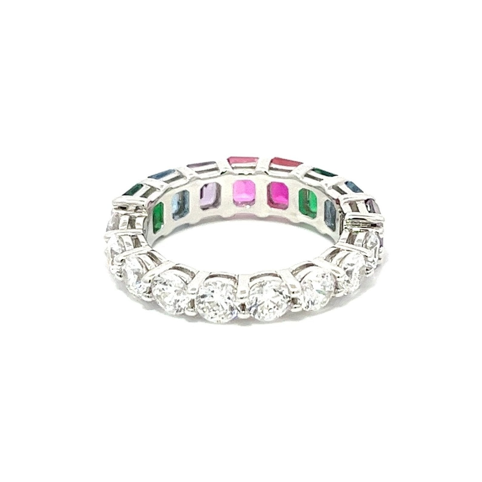 Half/Half Fashion Band Silver Ring by Natkina