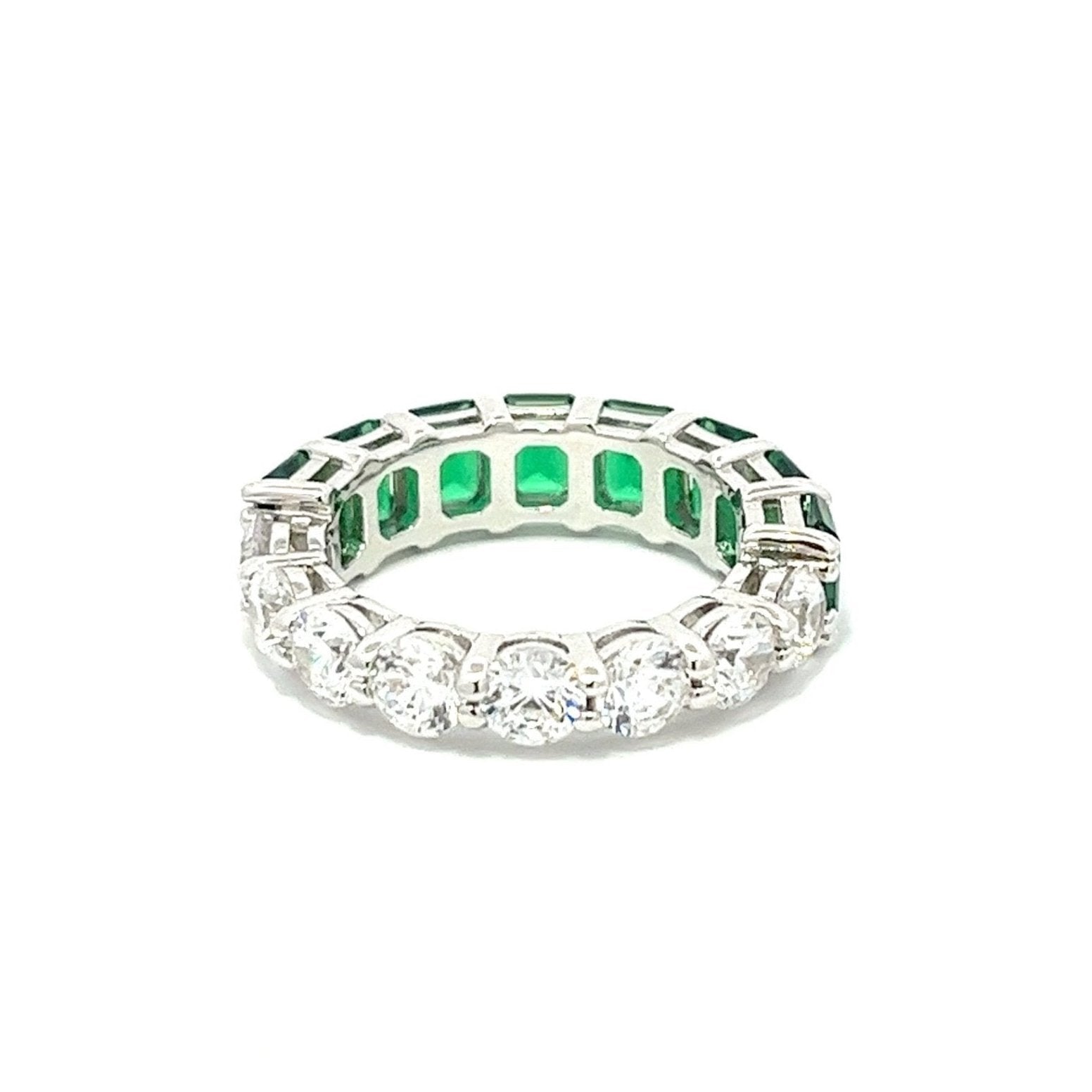 Half/Half Fashion Band Silver Ring by Natkina