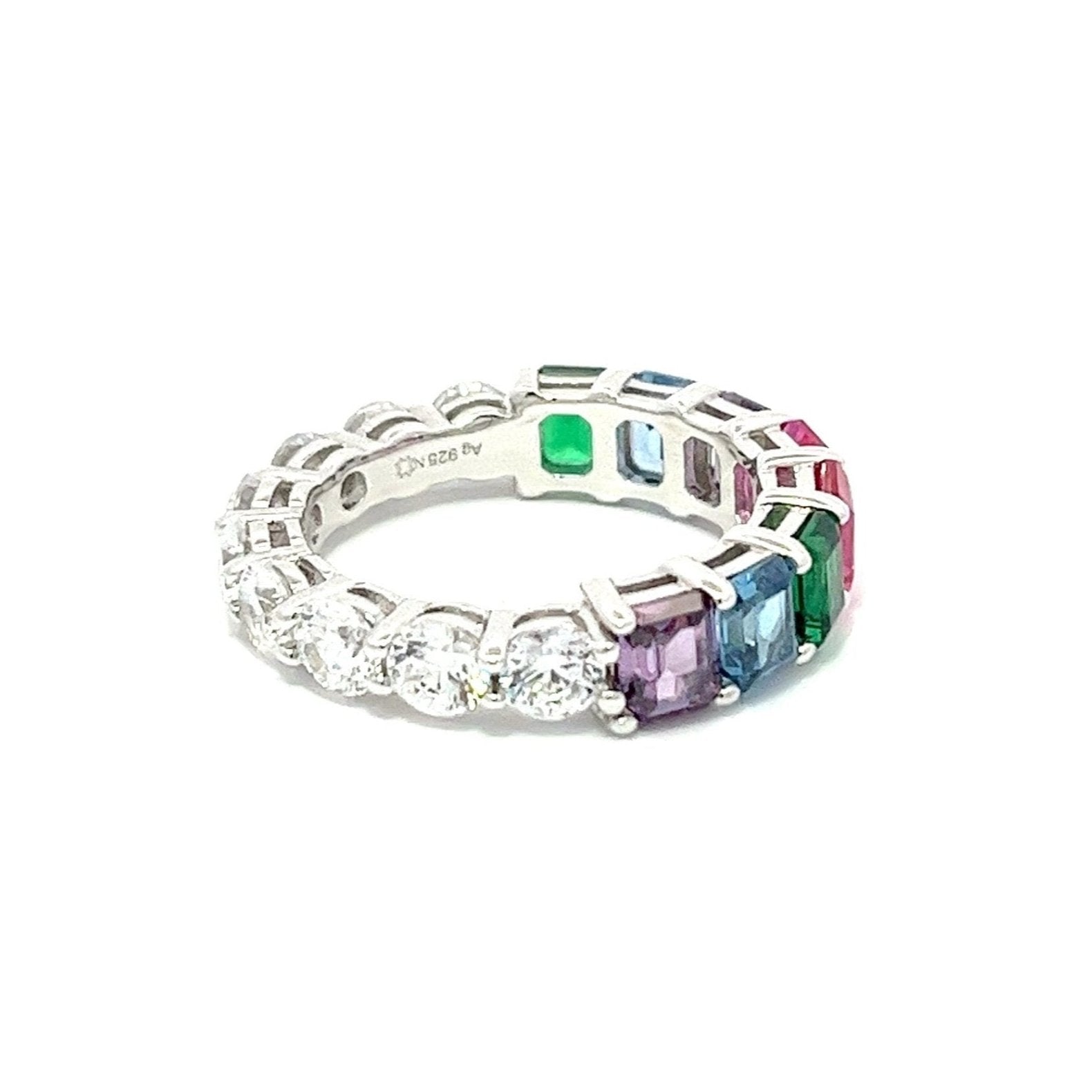 Half/Half Fashion Band Silver Ring by Natkina