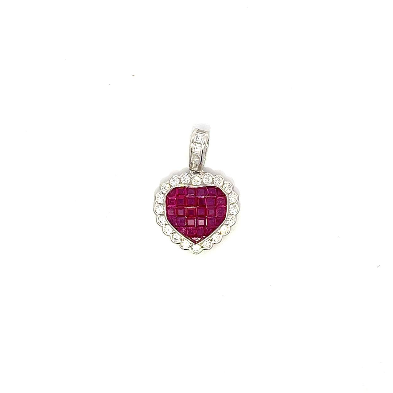 Heart by Fall In Love Silver Pendant by Natkina