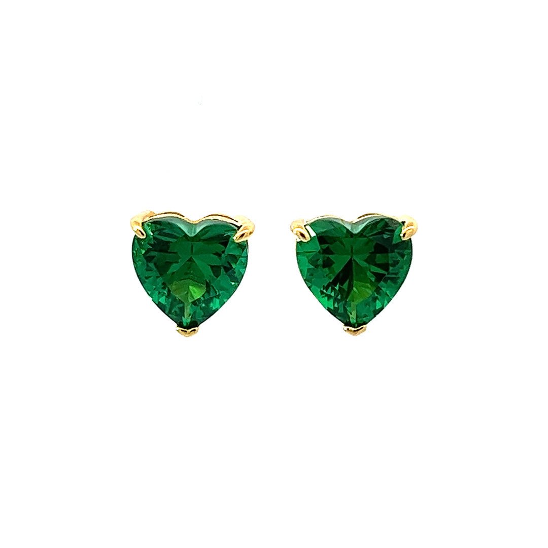 Heart Cut Stud Silver Earrings by Natkina