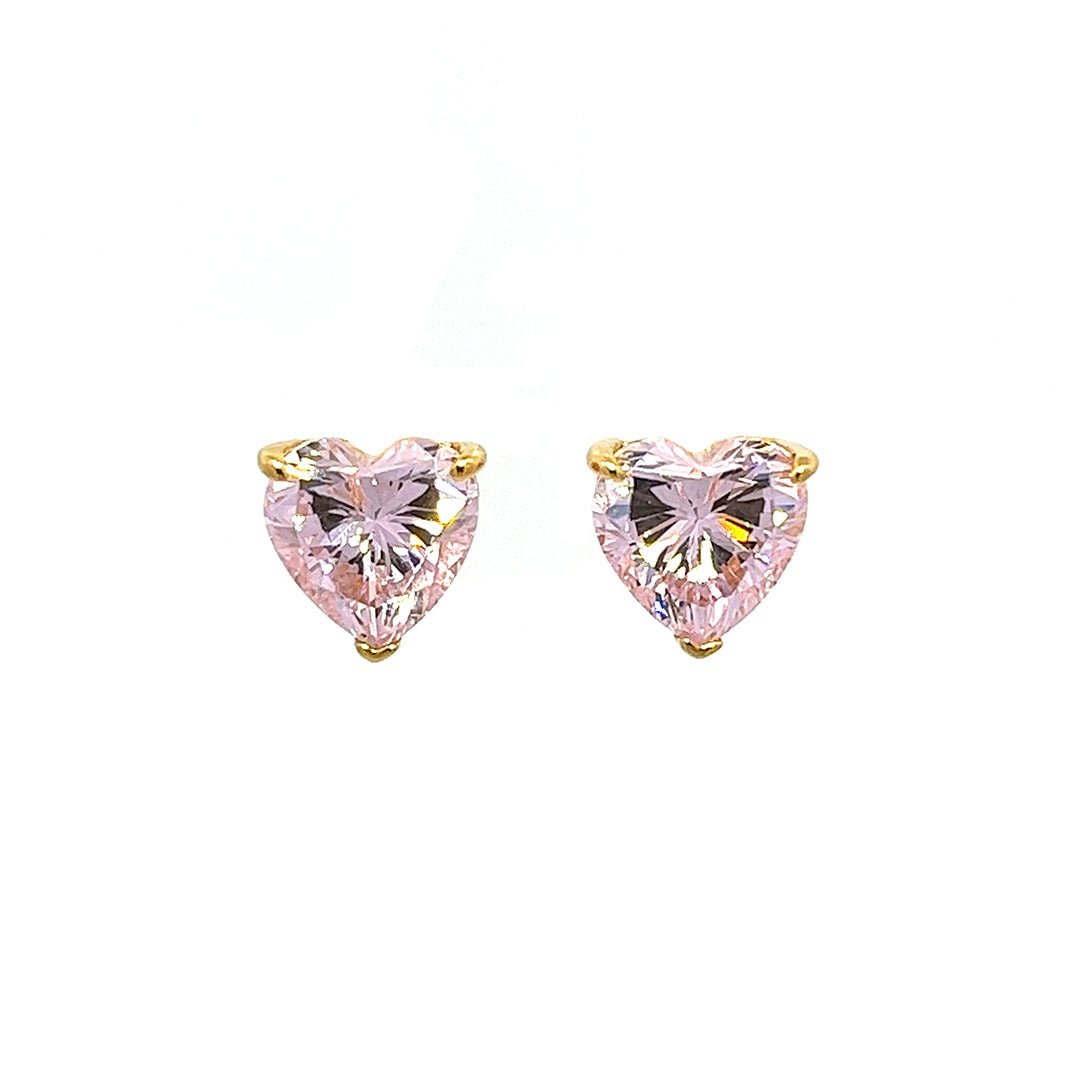 Heart Cut Stud Silver Earrings by Natkina