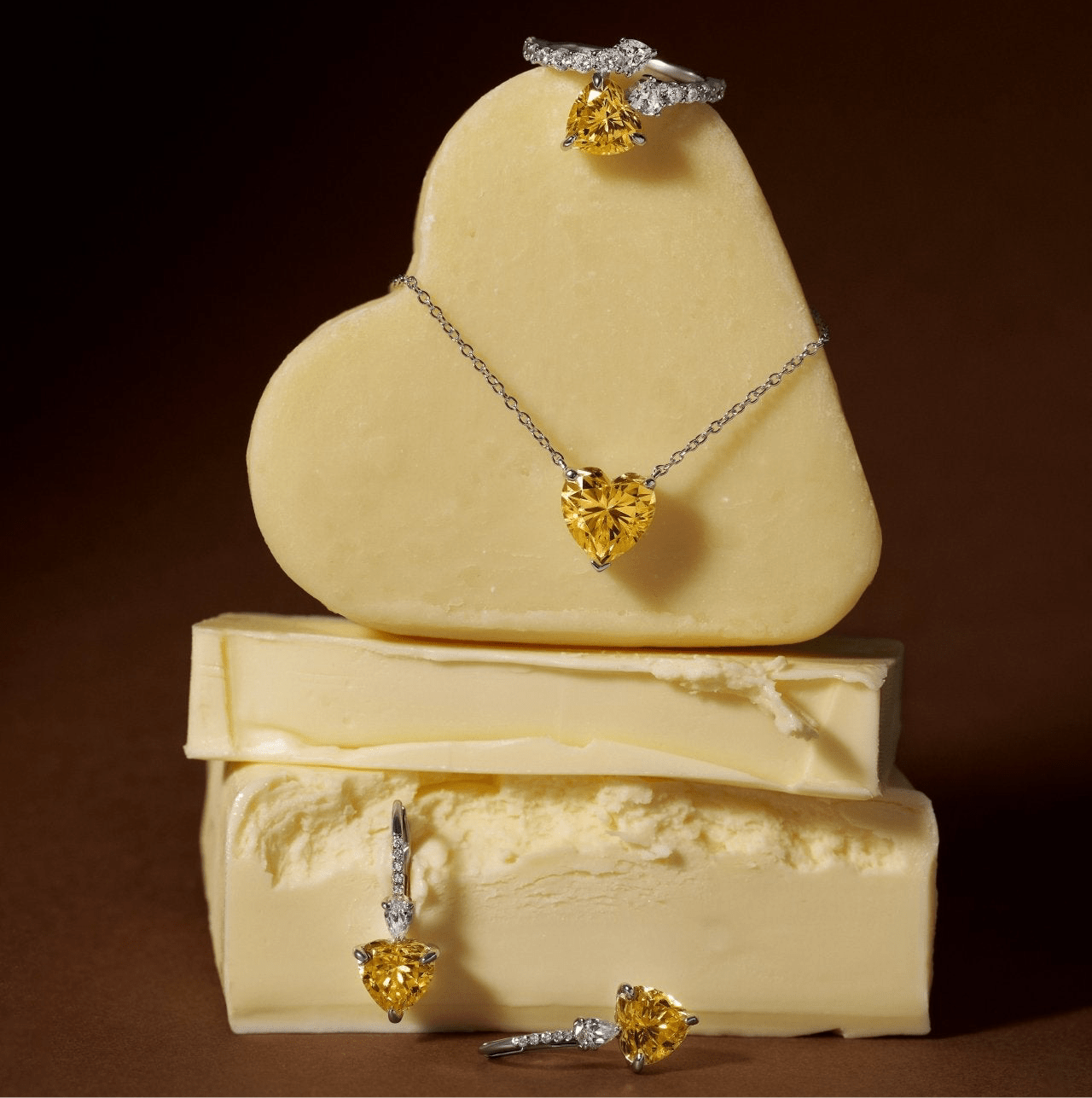 Heart Cut Studs by Natkina