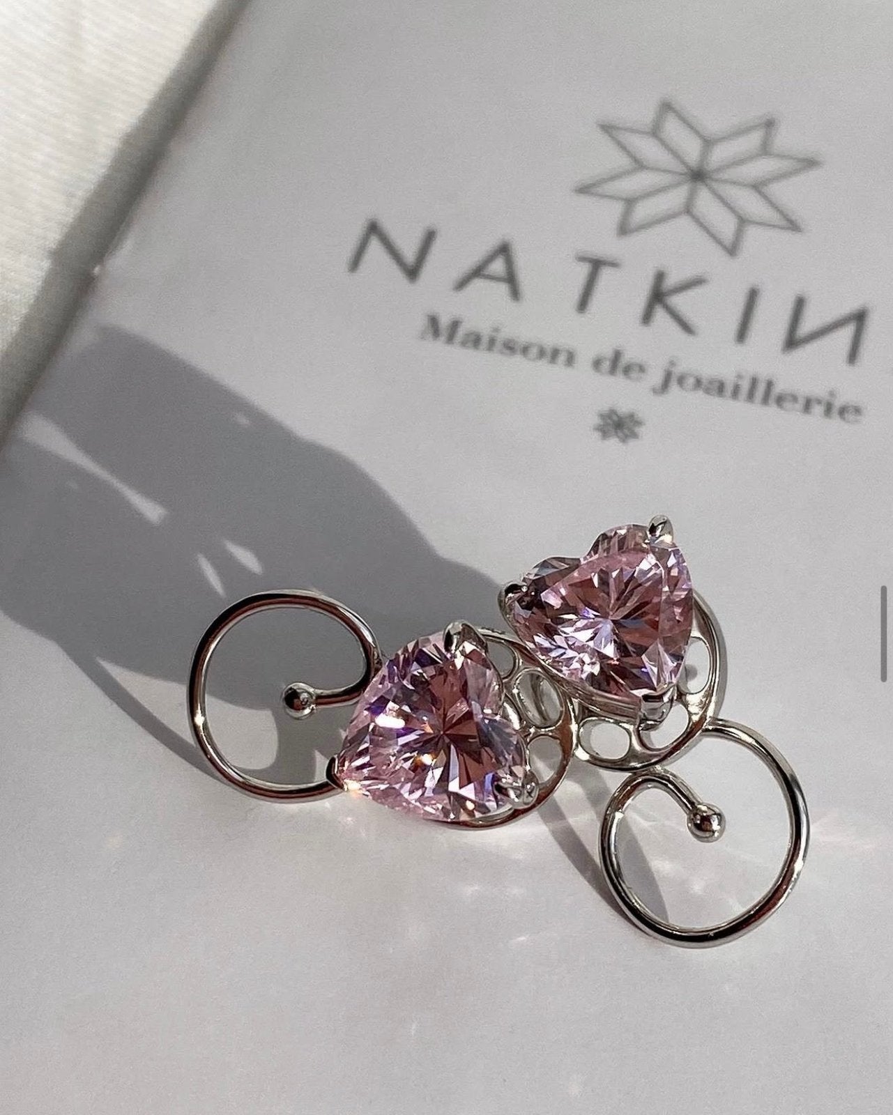 Heart Cut Studs by Natkina
