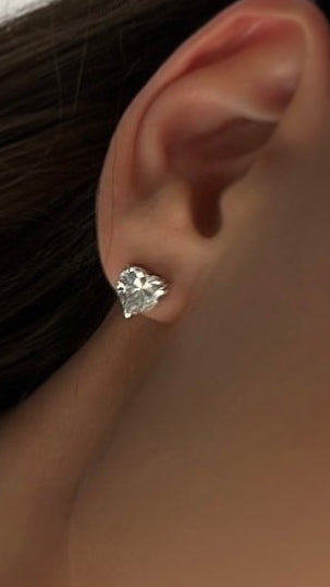 Heart Cut Studs by Natkina