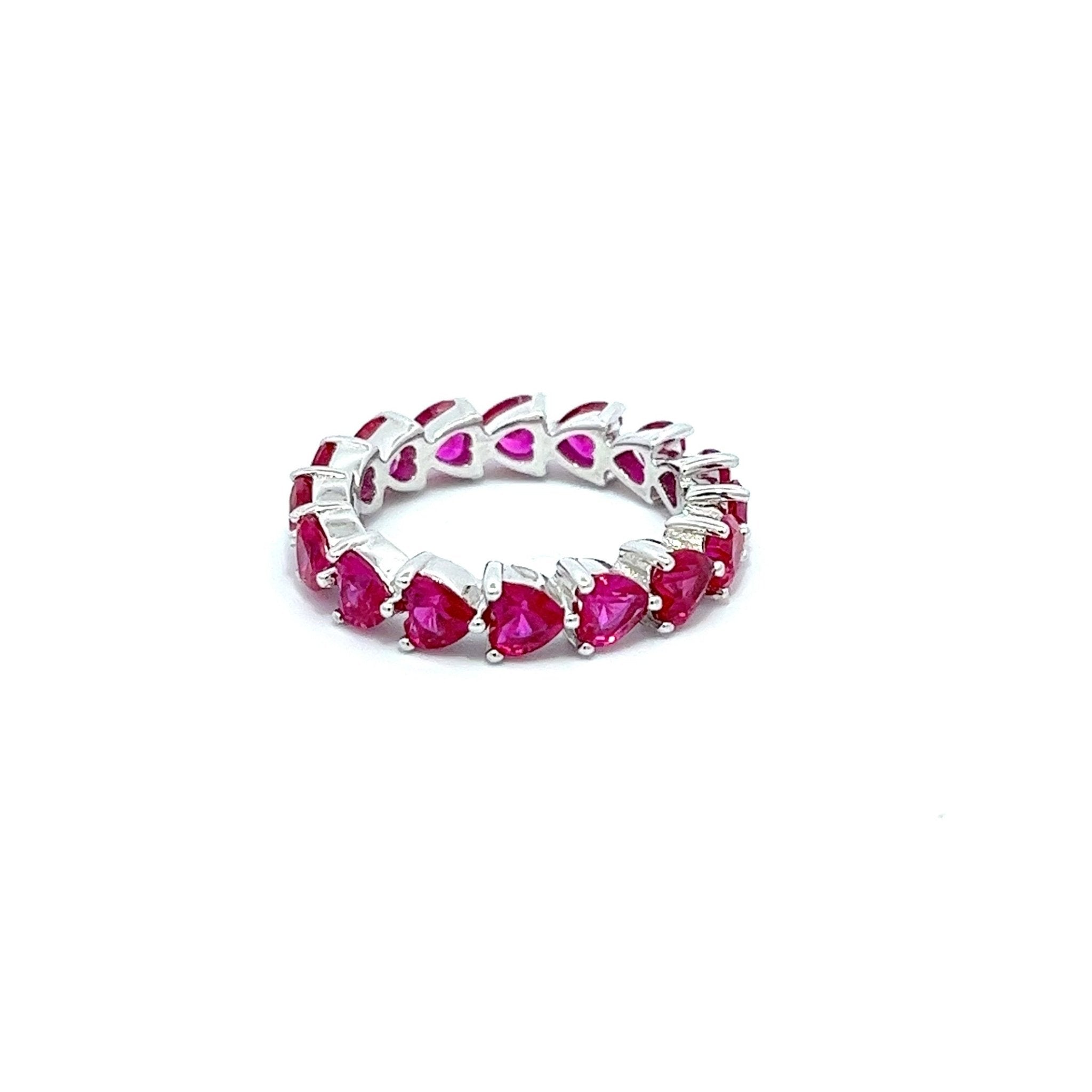 Heart Pattern Silver Ring by Natkina