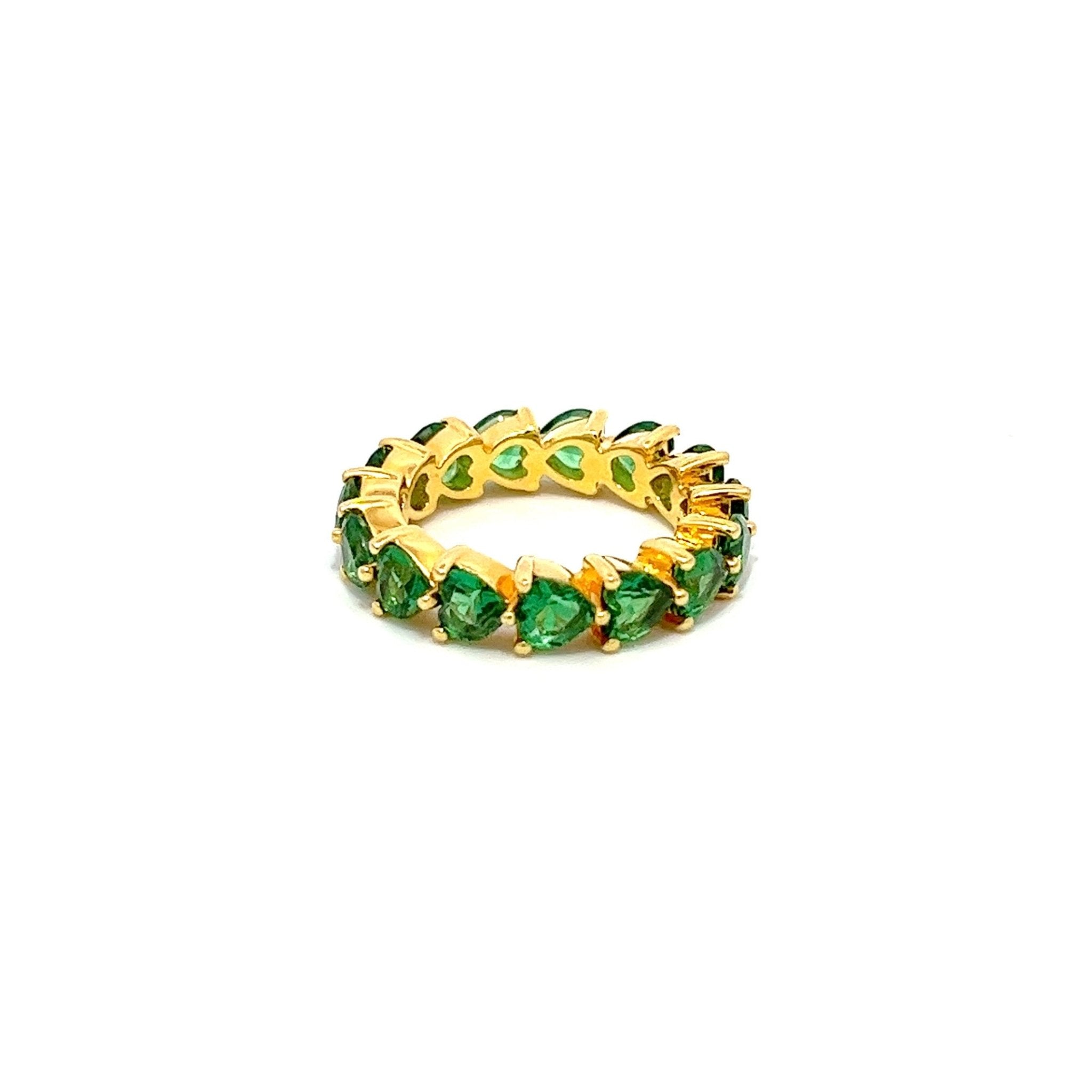 Heart Pattern Yellow Gold Platted Silver Ring by Natkina