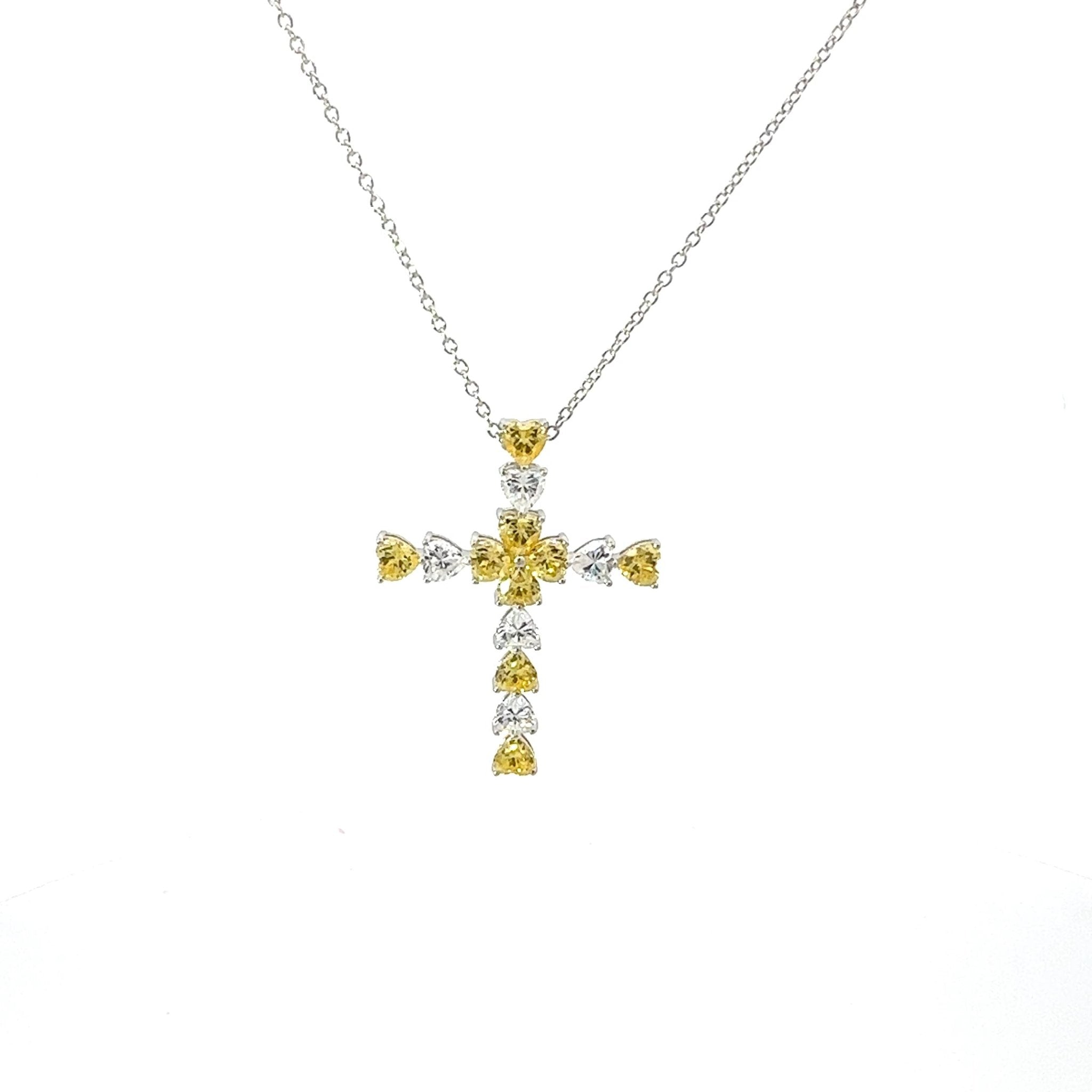 Heart Shaped Fancy Silver Cross by Natkina