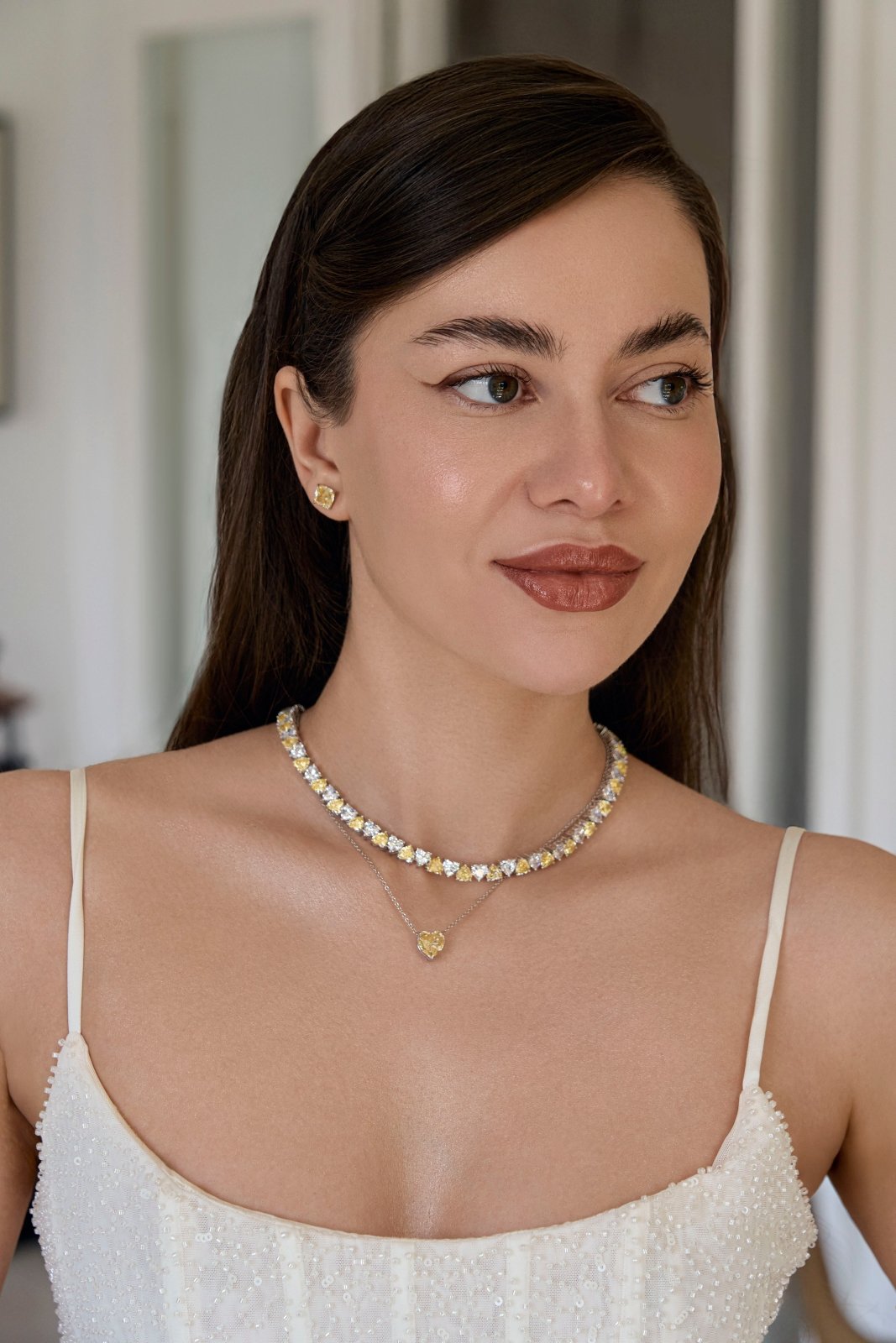 Heart Shaped Tennis Choker by Natkina
