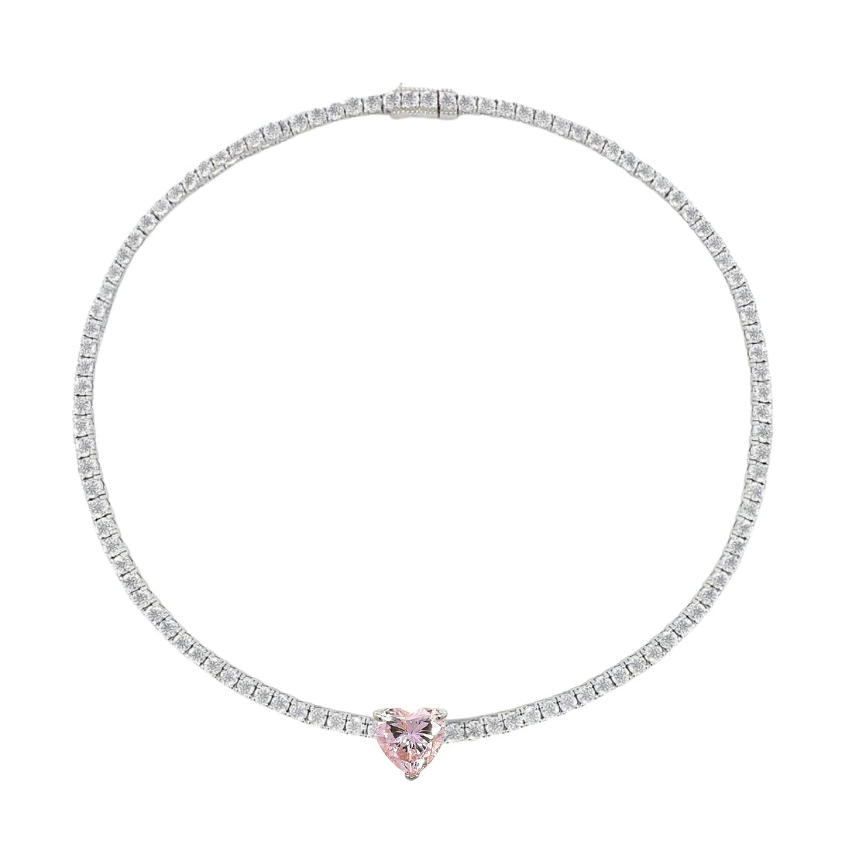 Heart Tennis Silver necklace choker by Natkina