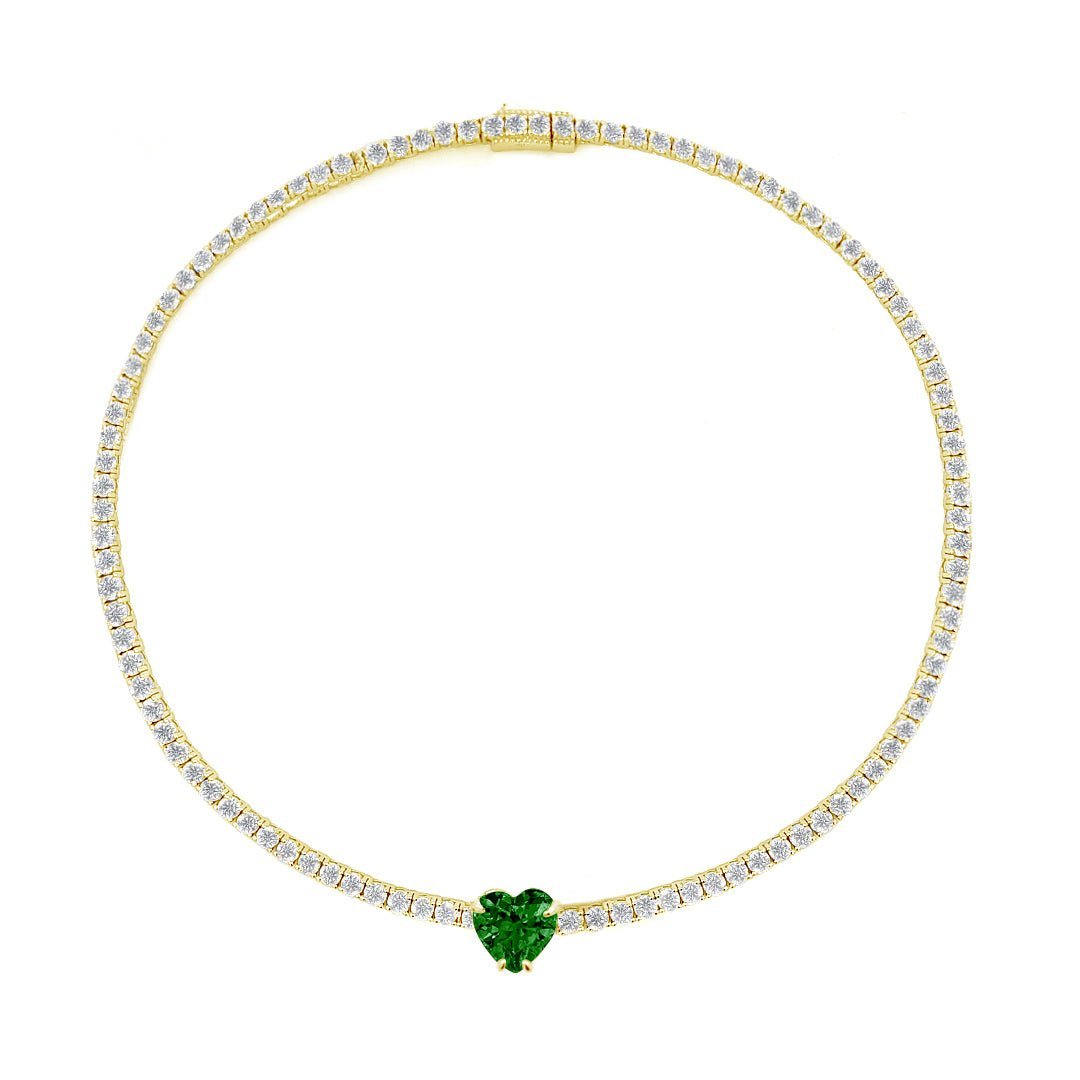 Heart Tennis Silver necklace choker by Natkina