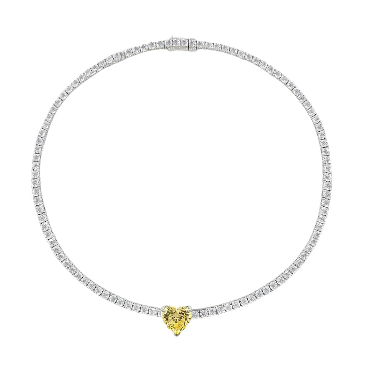 Heart Tennis Silver necklace choker by Natkina