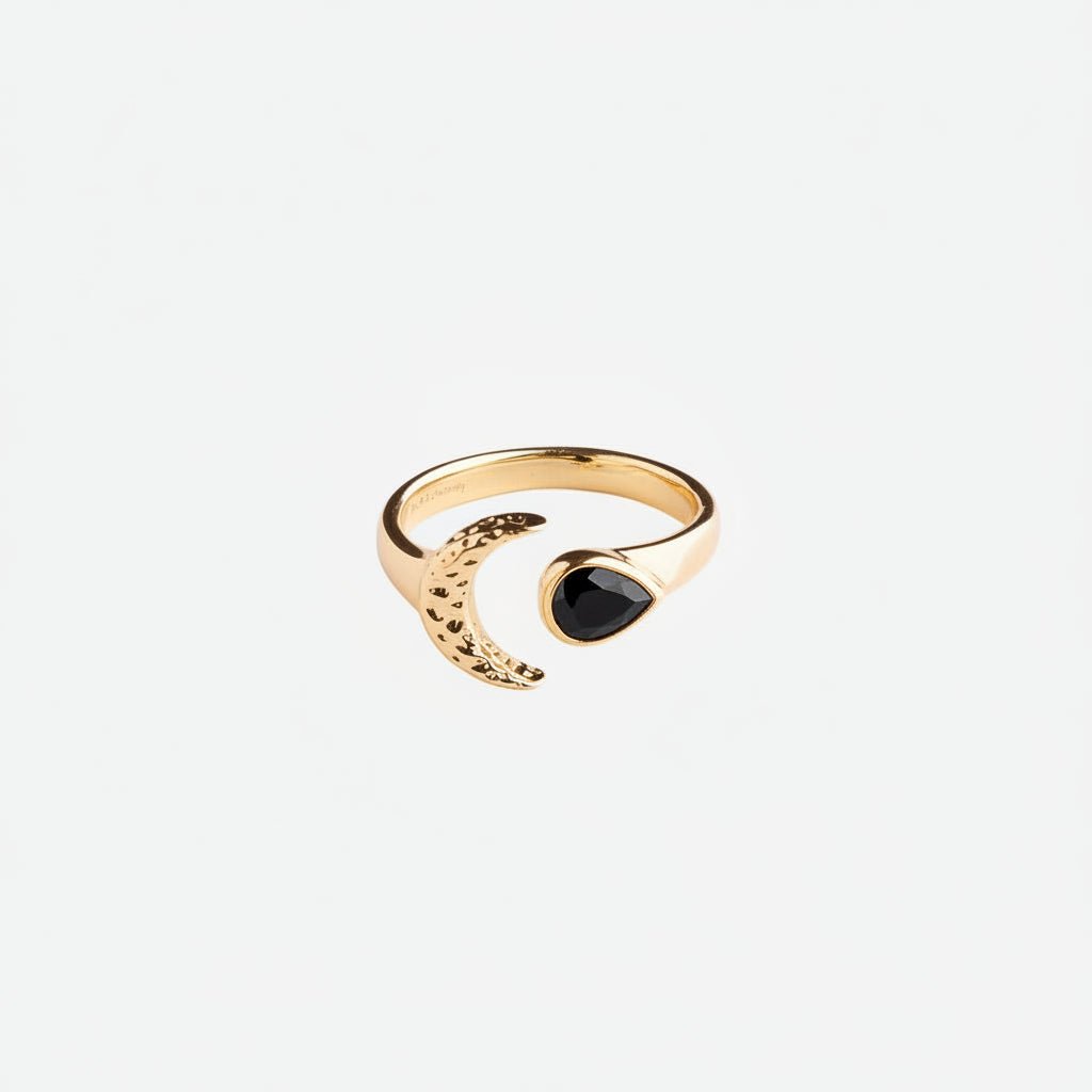 "I Create Miracles" Black Onyx Ring by Kristina Bazan by Natkina