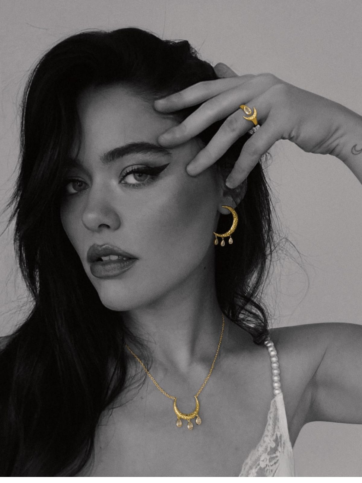 "I Create Miracles" Clear Crystal Ring by Kristina Bazan by Natkina