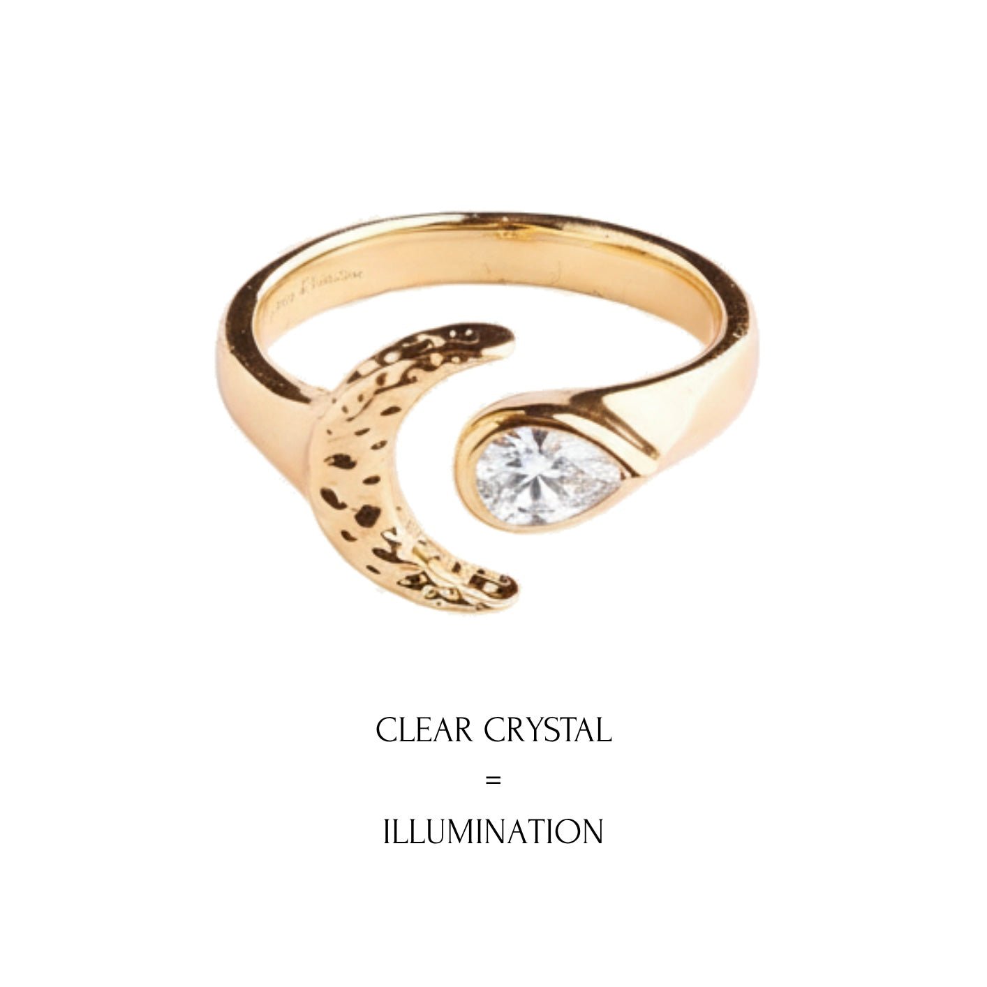 "I Create Miracles" Clear Crystal Ring by Kristina Bazan by Natkina