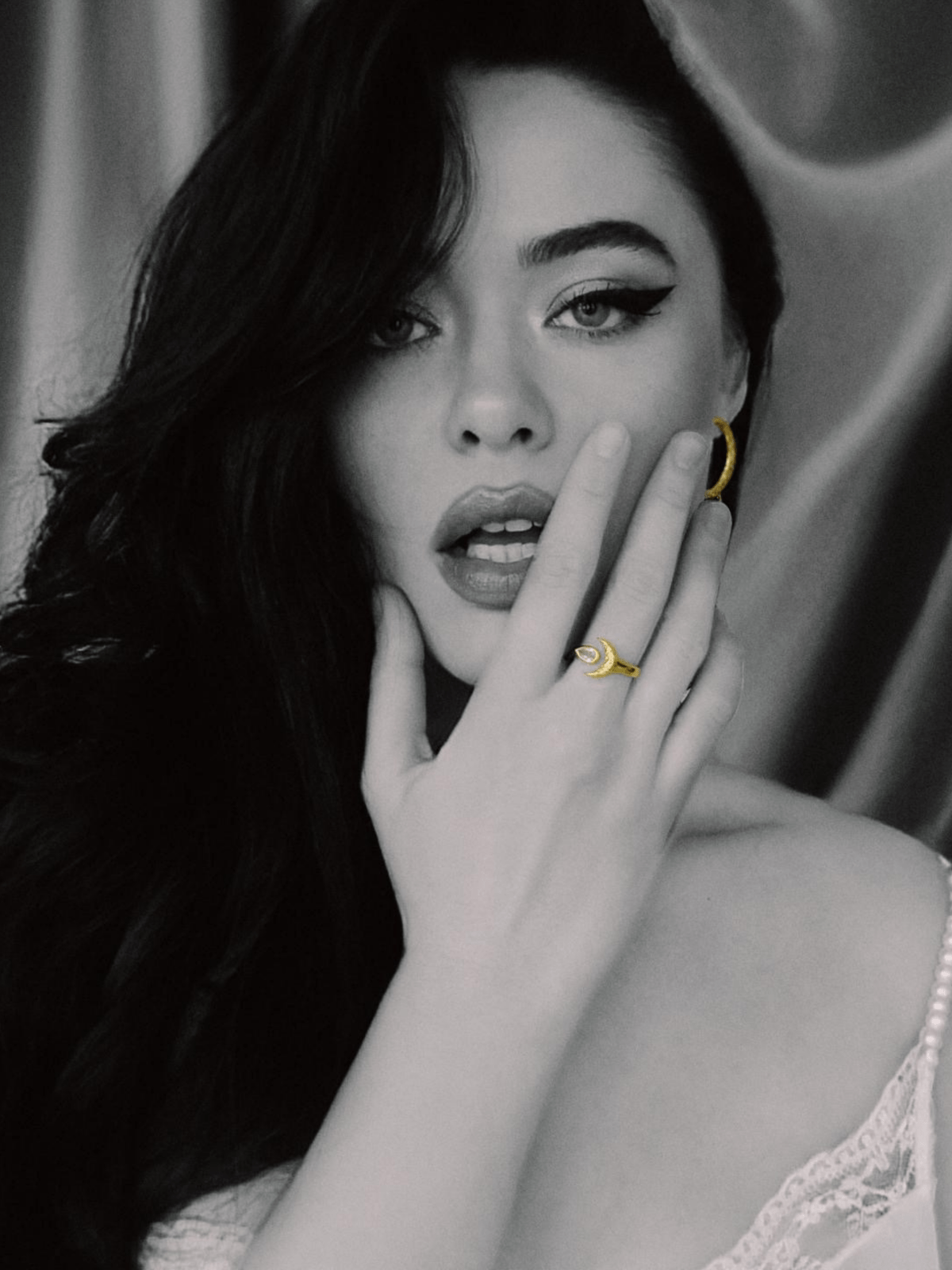 "I Create Miracles" Pink Quartz Ring by Kristina Bazan by Natkina