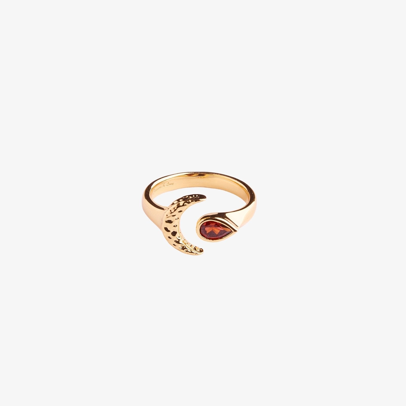 "I Create Miracles" Red Alamandine Garnet Ring by Kristina Bazan by Natkina