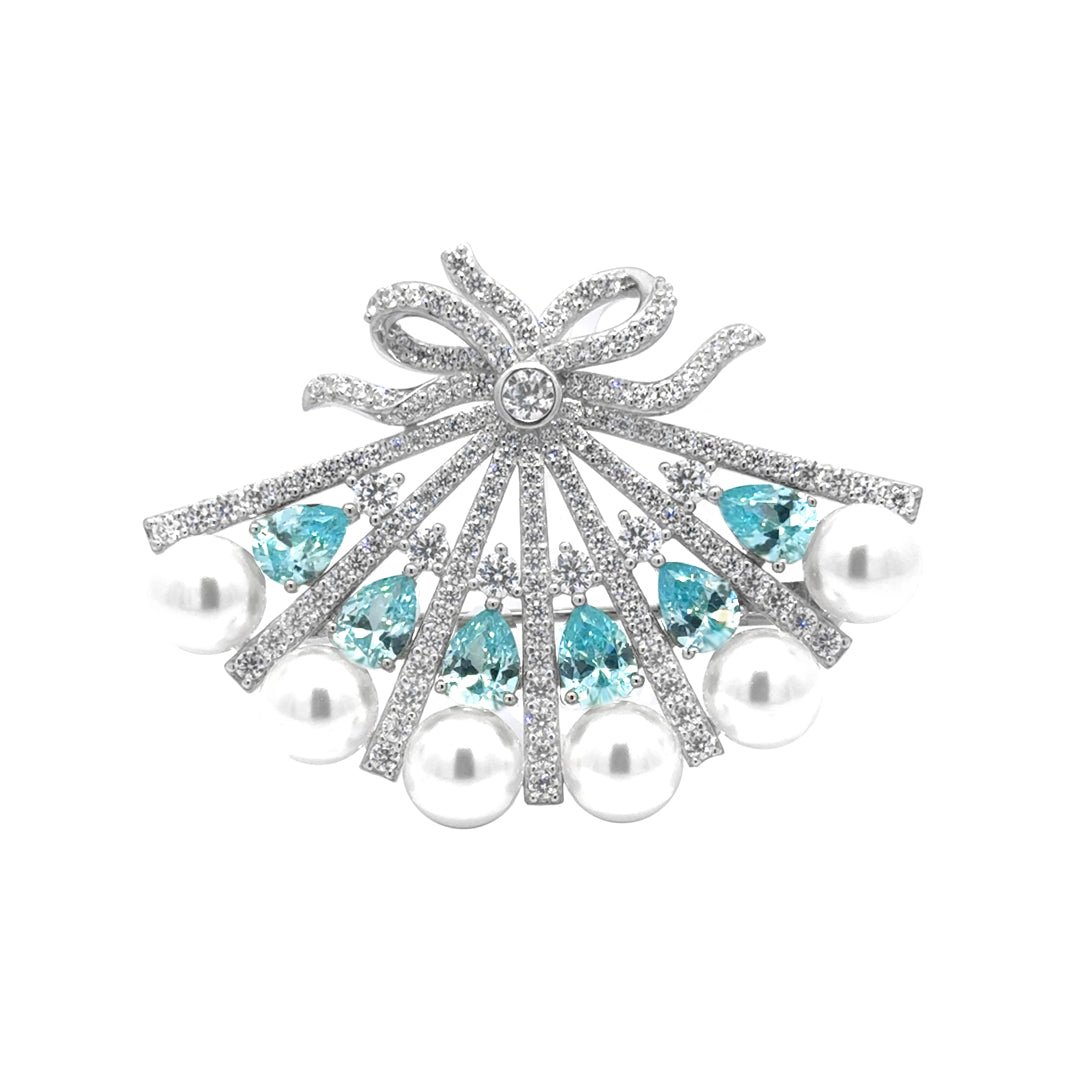 Imperial Fan Bow Brooch by Natkina