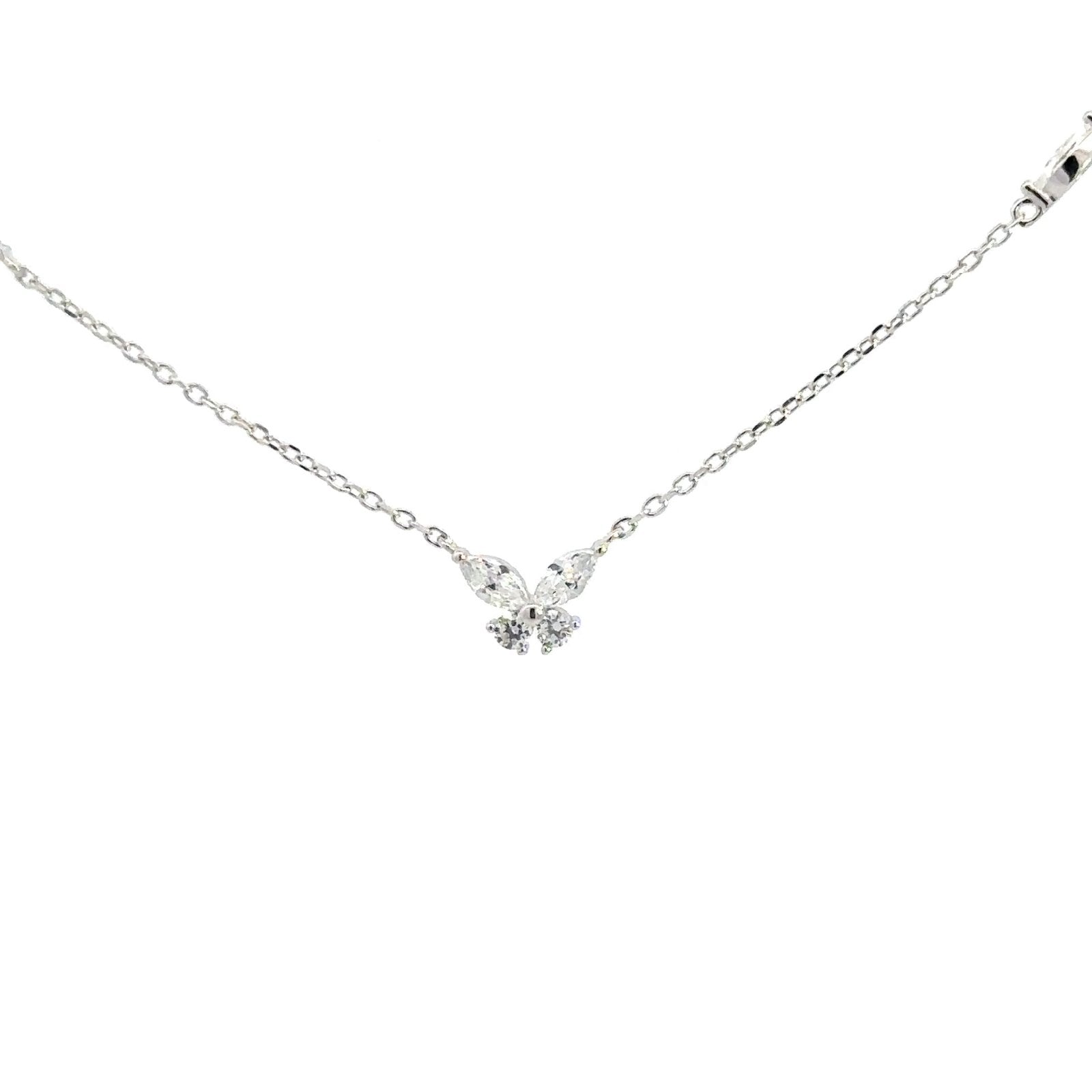 Light Butterfly Silver Necklace by Natkina