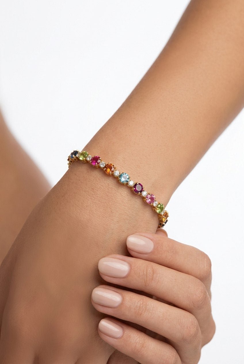 Lollipop Rainbow Tennis Bracelet by Natkina