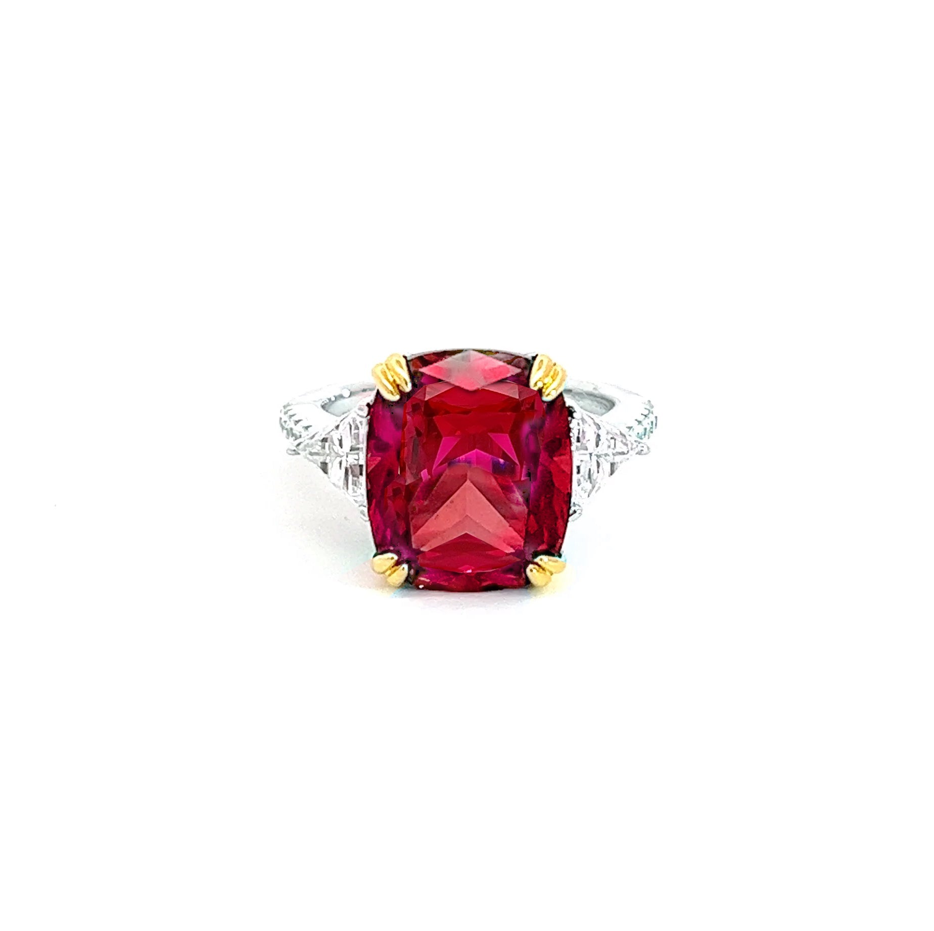 Long Cushion Cut Diamond Alternative Silver Ring Karolina by Natkina