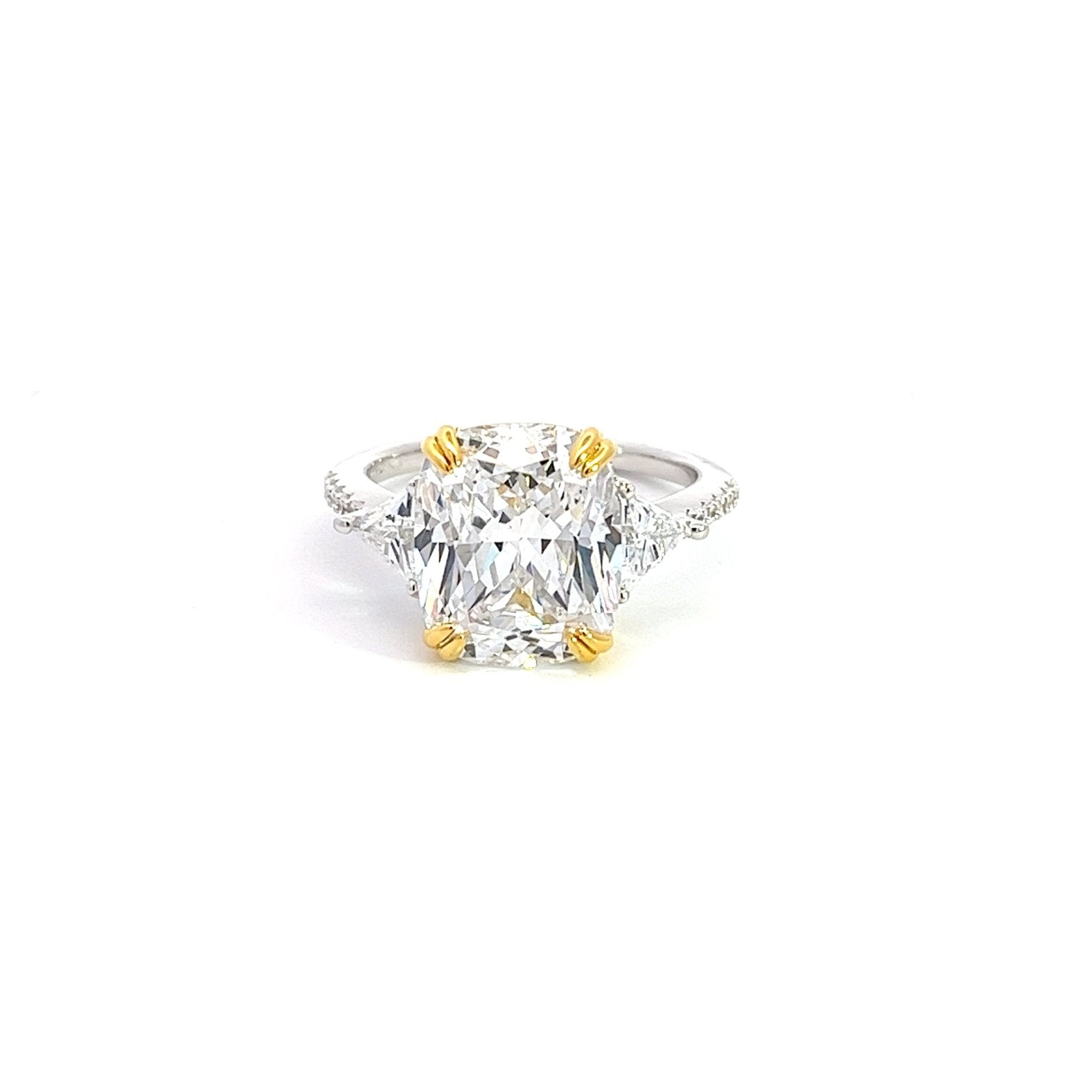 Long Cushion Cut Diamond Alternative Silver Ring Karolina by Natkina