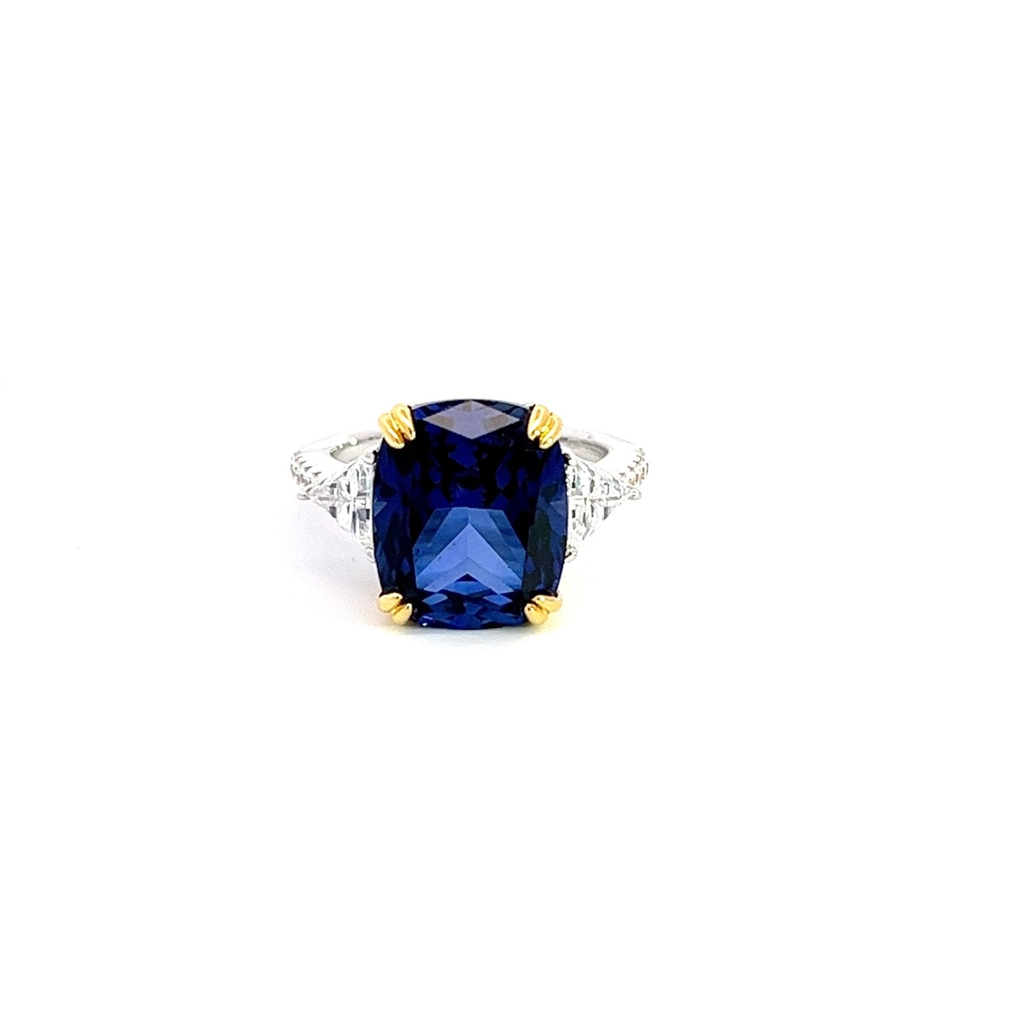 Long Cushion Cut Diamond Alternative Silver Ring Karolina by Natkina
