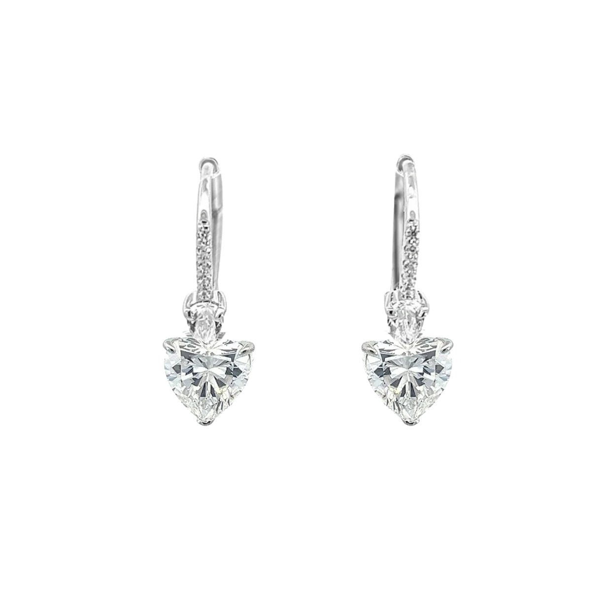 Lover Back Heart Cut Silver Earrings by Natkina