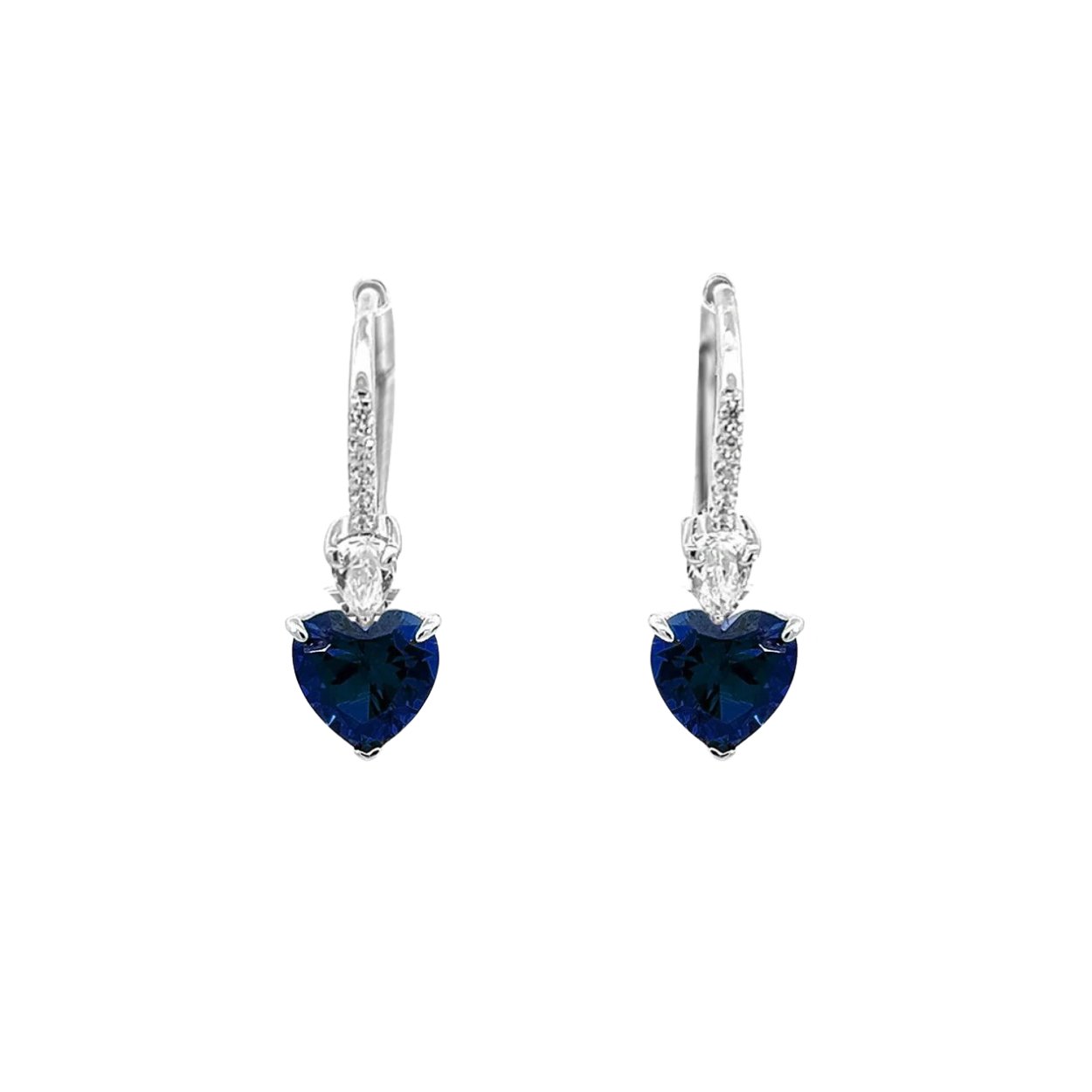 Lover Back Heart Cut Silver Earrings by Natkina