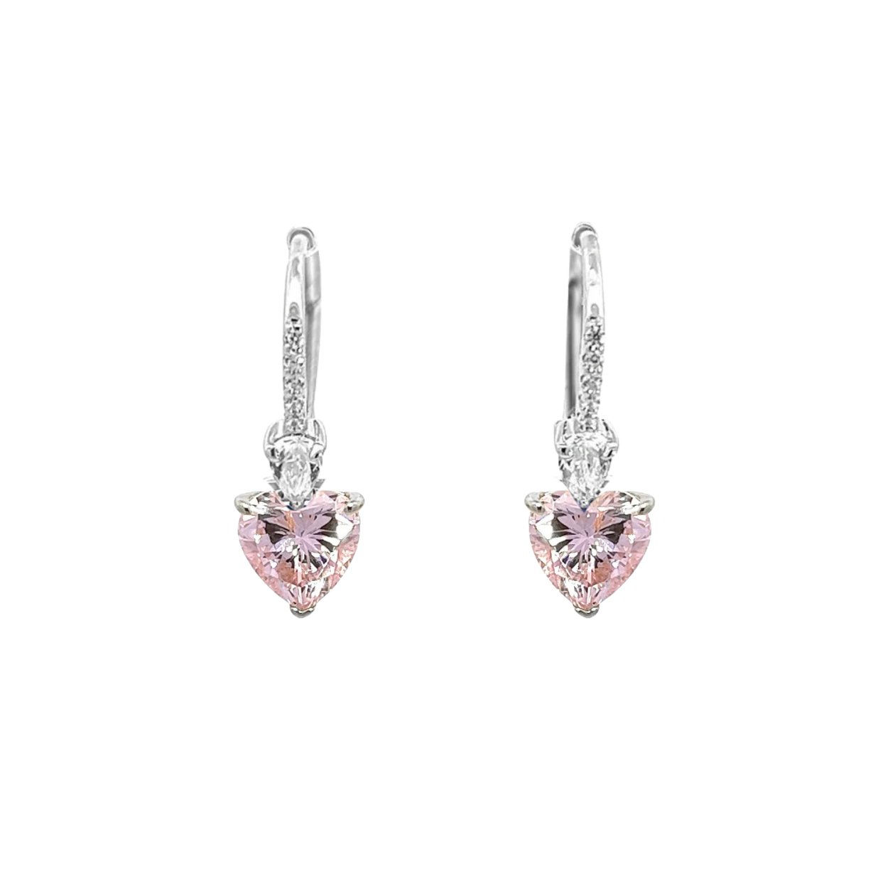 Lover Back Heart Cut Silver Earrings by Natkina