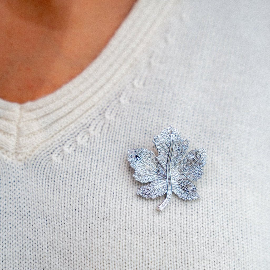 Lucky Leaf Silver Brooch by Natkina