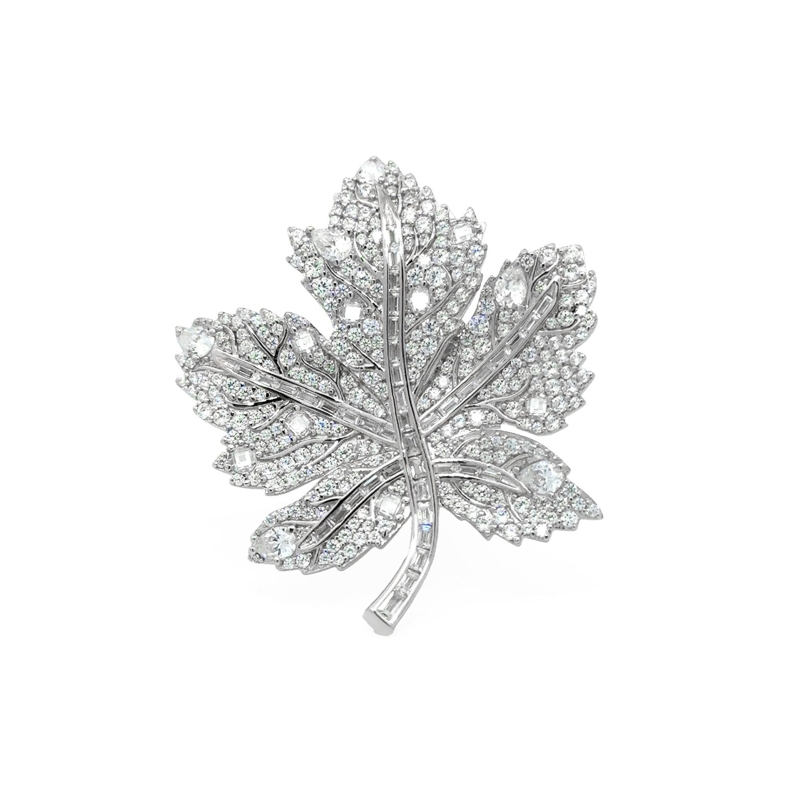 Lucky Leaf Silver Brooch by Natkina