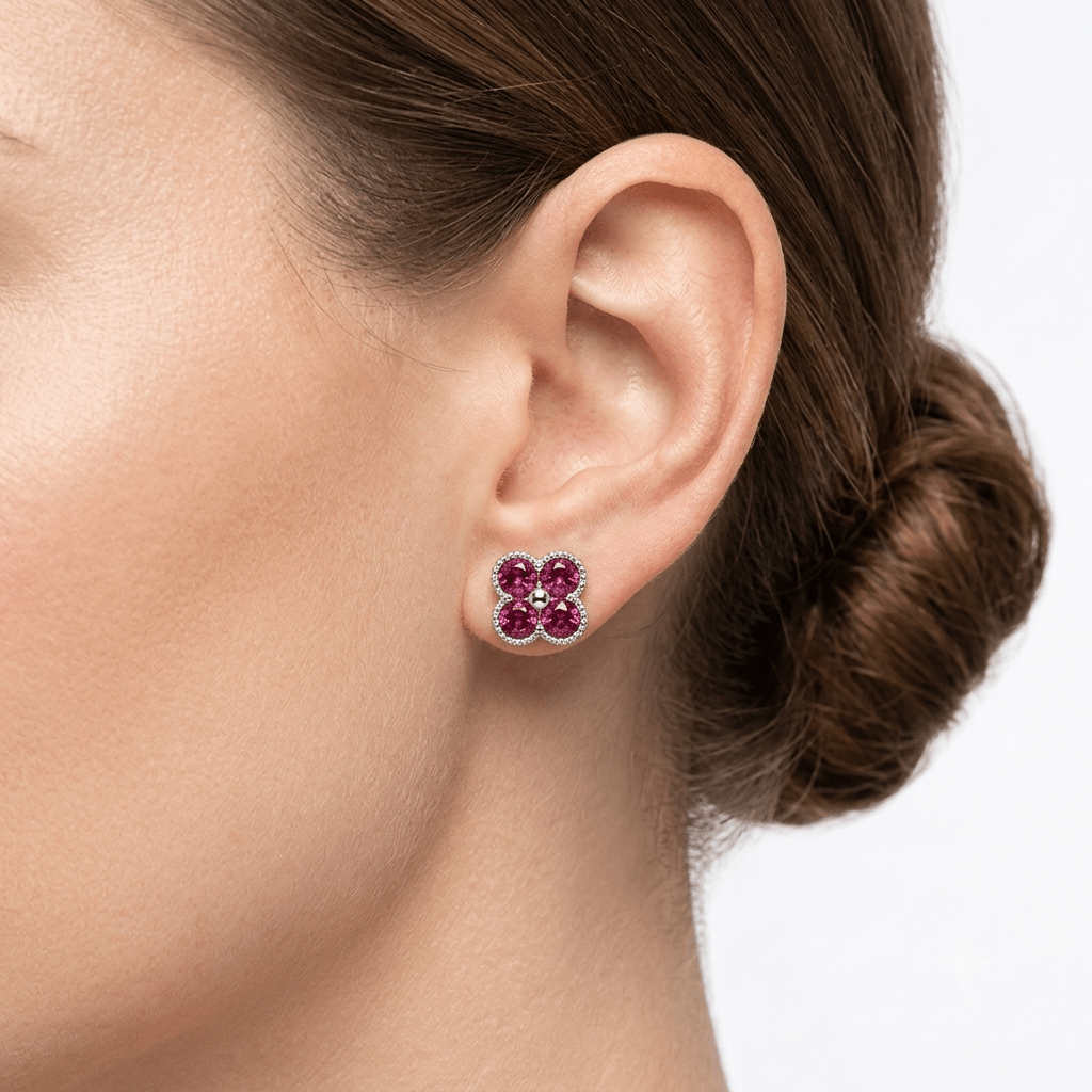 Lucky Leaf Silver Earrings by Natkina