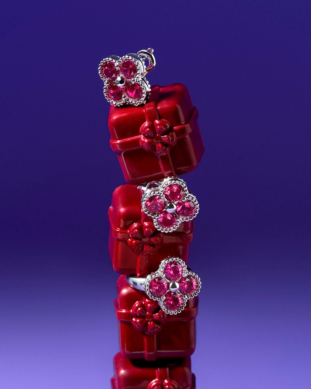 Lucky Leaf Silver Earrings by Natkina