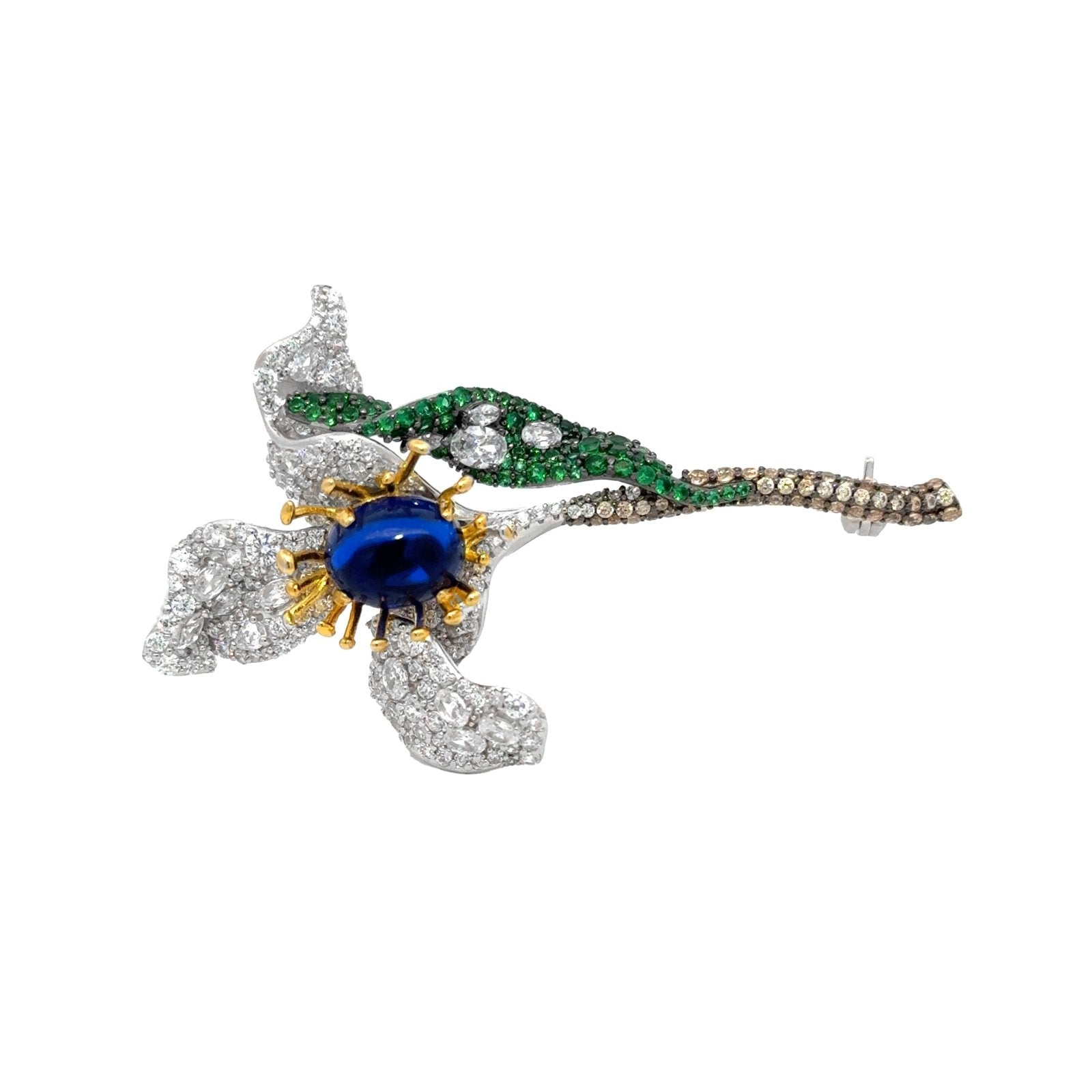 Magic Flower Silver Brooch by Natkina